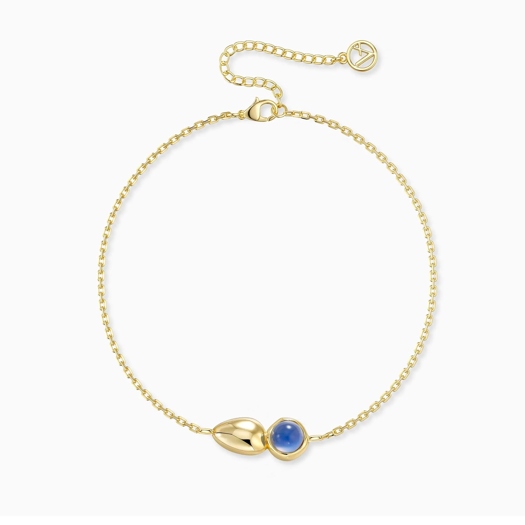 Seren Droplet Gemstone Fluid Bracelet sold by Vanimy Jewelry