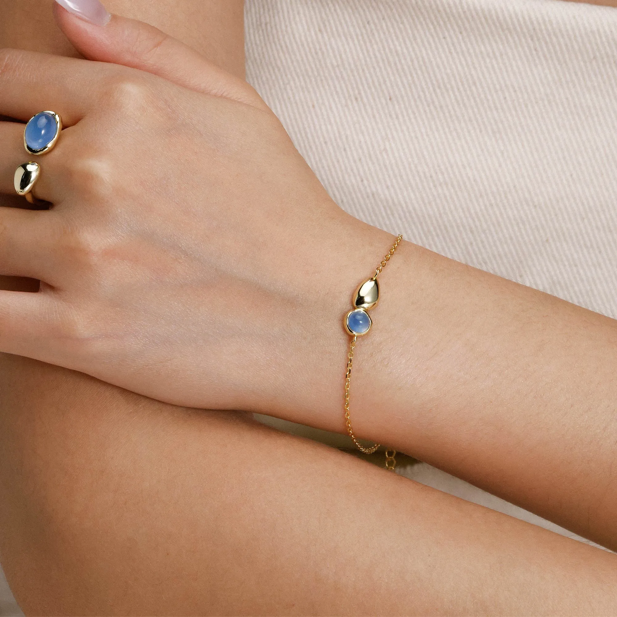 Seren Droplet Gemstone Fluid Bracelet sold by Vanimy Jewelry product image thumbnail 2