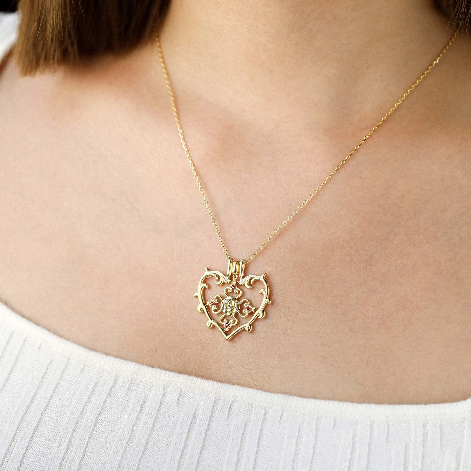 Sacred Bloom Carnation Love Birth Flower Necklace sold by Vanimy Jewelry product image thumbnail 3