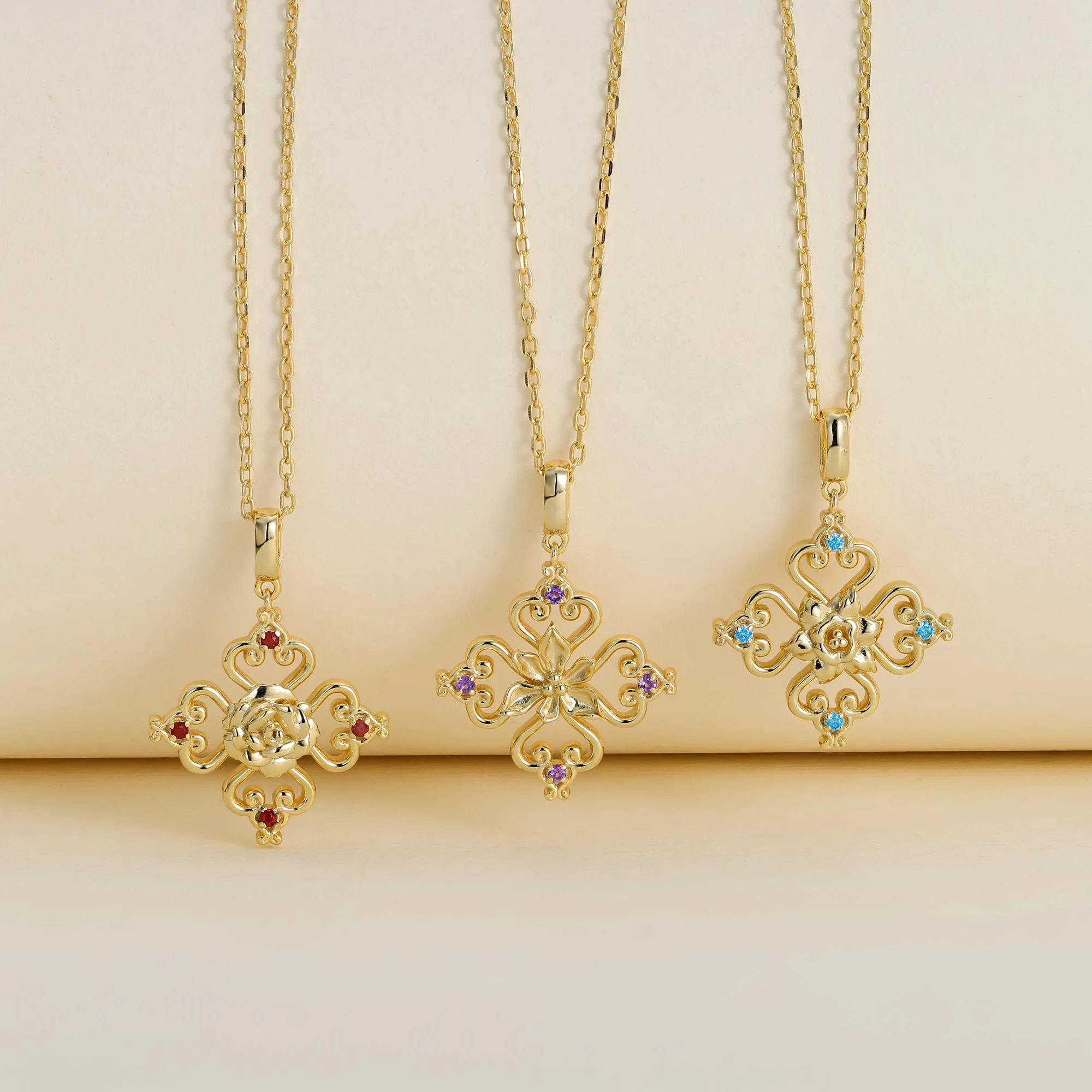 Sacred Bloom Carnation Love Birth Flower Necklace sold by Vanimy Jewelry product image thumbnail 4