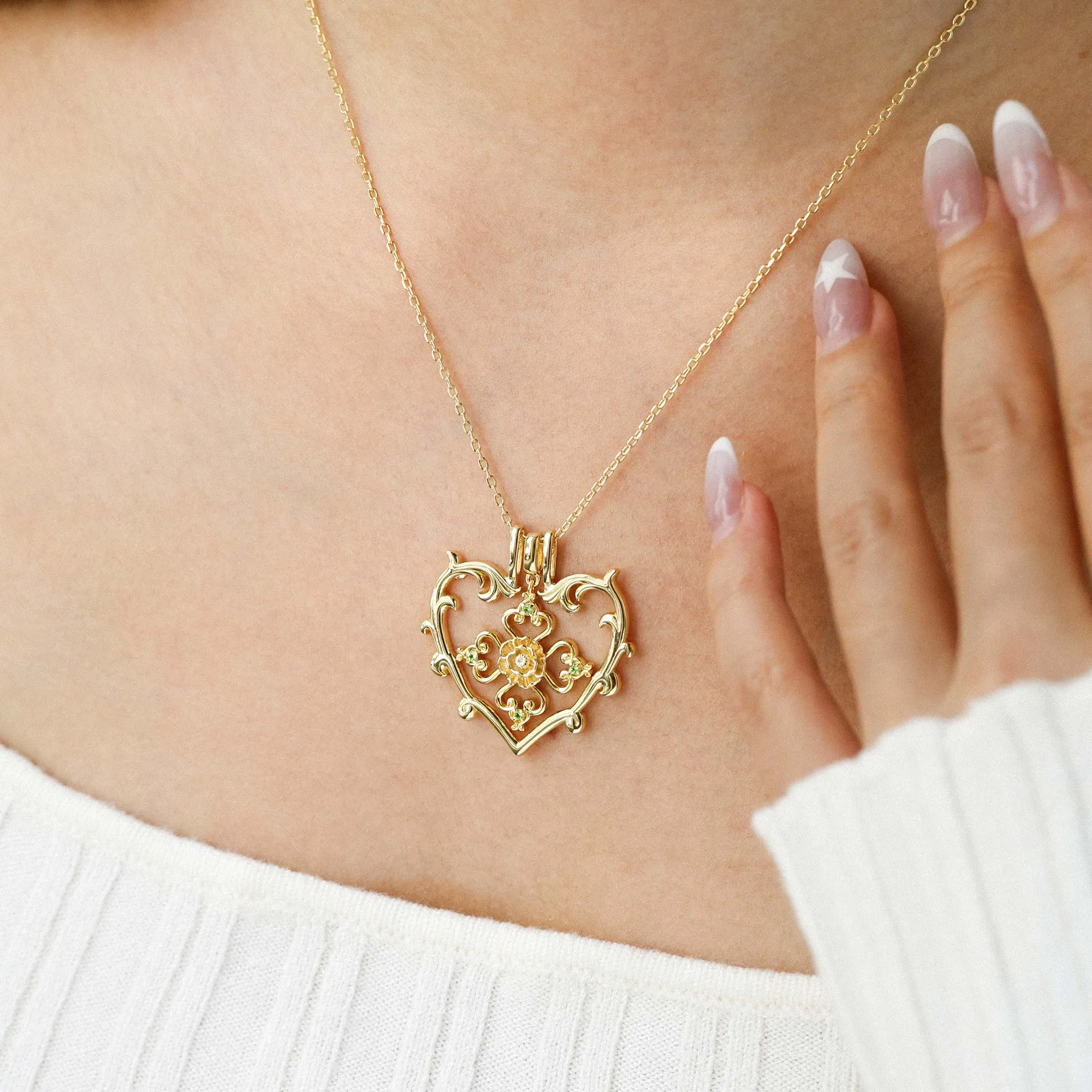 Sacred Bloom Poppy Love Birth Flower Necklace sold by Vanimy Jewelry product image thumbnail 4