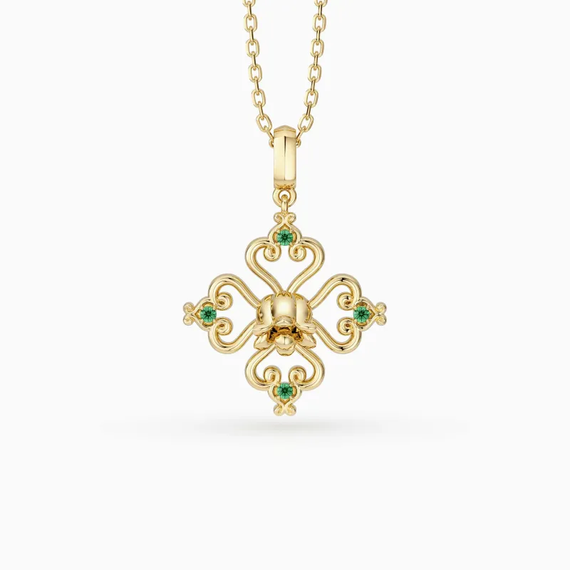 Sacred Bloom Lily of the Valley Love Birth Flower Necklace sold by Vanimy Jewelry