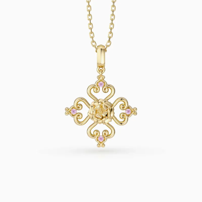 Sacred Bloom Marigold Love Birth Flower Necklace sold by Vanimy Jewelry