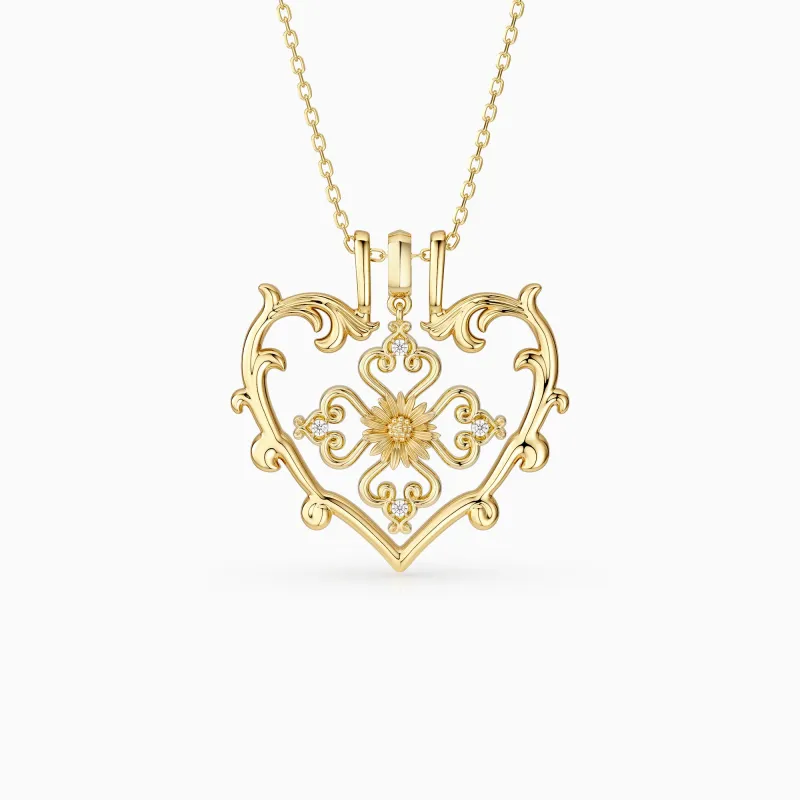 Sacred Bloom Daisy Love Birth Flower Necklace Set sold by Vanimy Jewelry