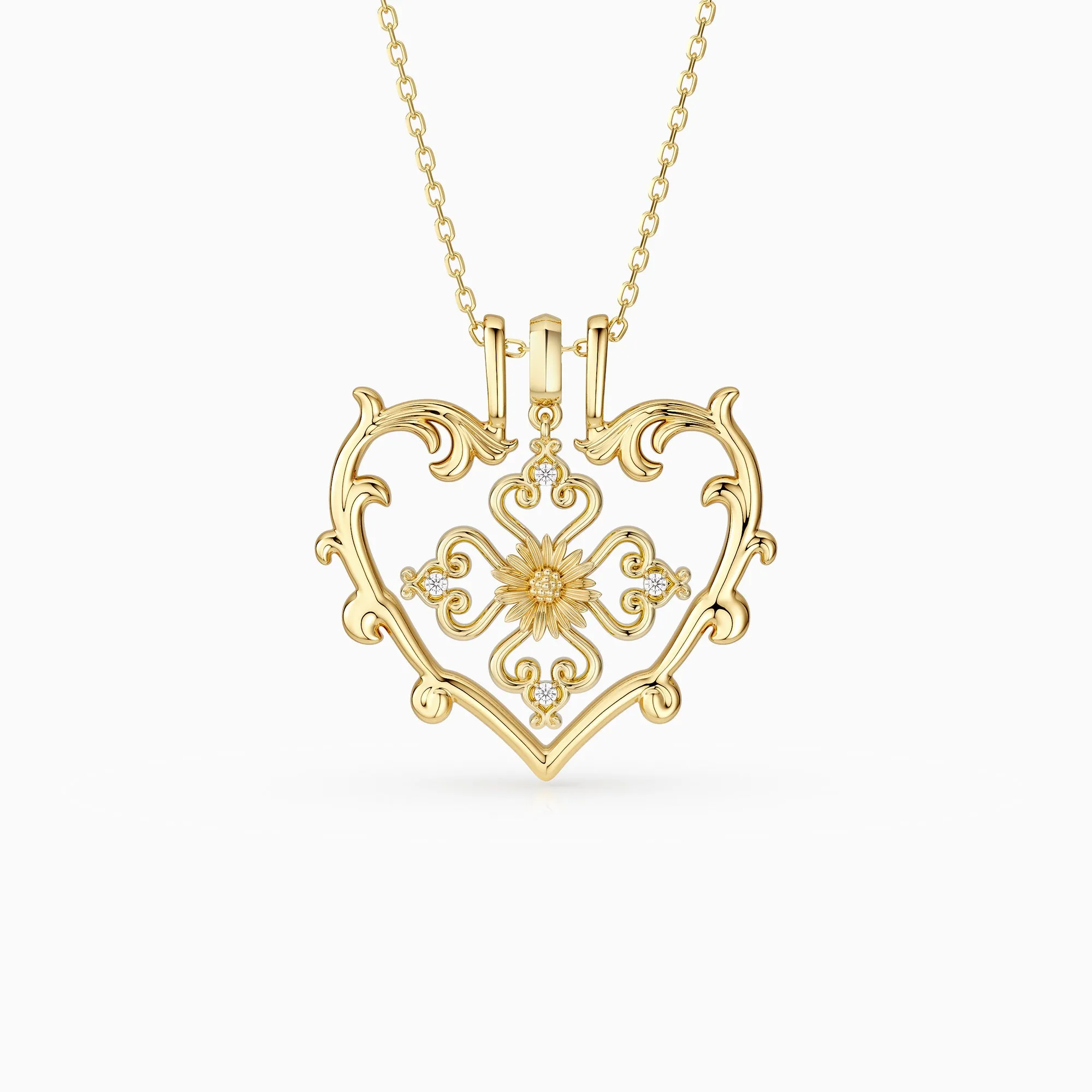 Sacred Bloom Daisy Love Birth Flower Necklace Set sold by Vanimy Jewelry