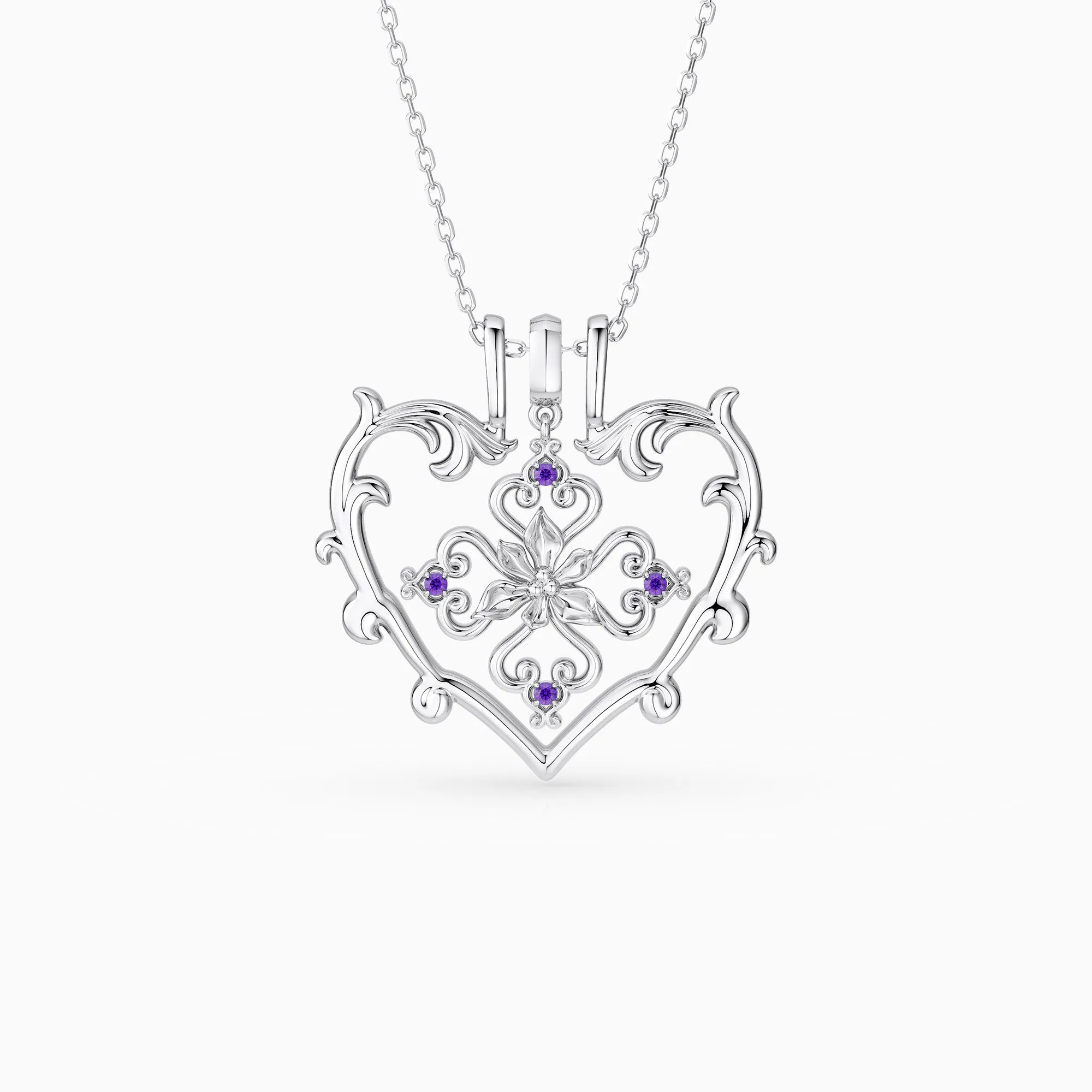 Sacred Bloom Iris Love Birth Flower Necklace Set sold by Vanimy Jewelry product image thumbnail 4