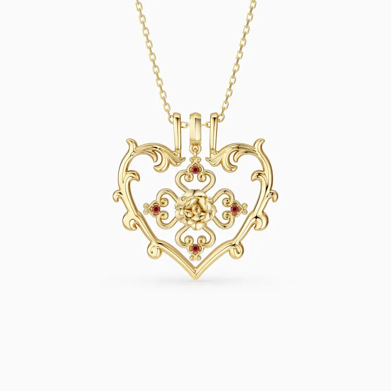 Sacred Bloom Carnation Love Birth Flower Necklace Set sold by Vanimy Jewelry