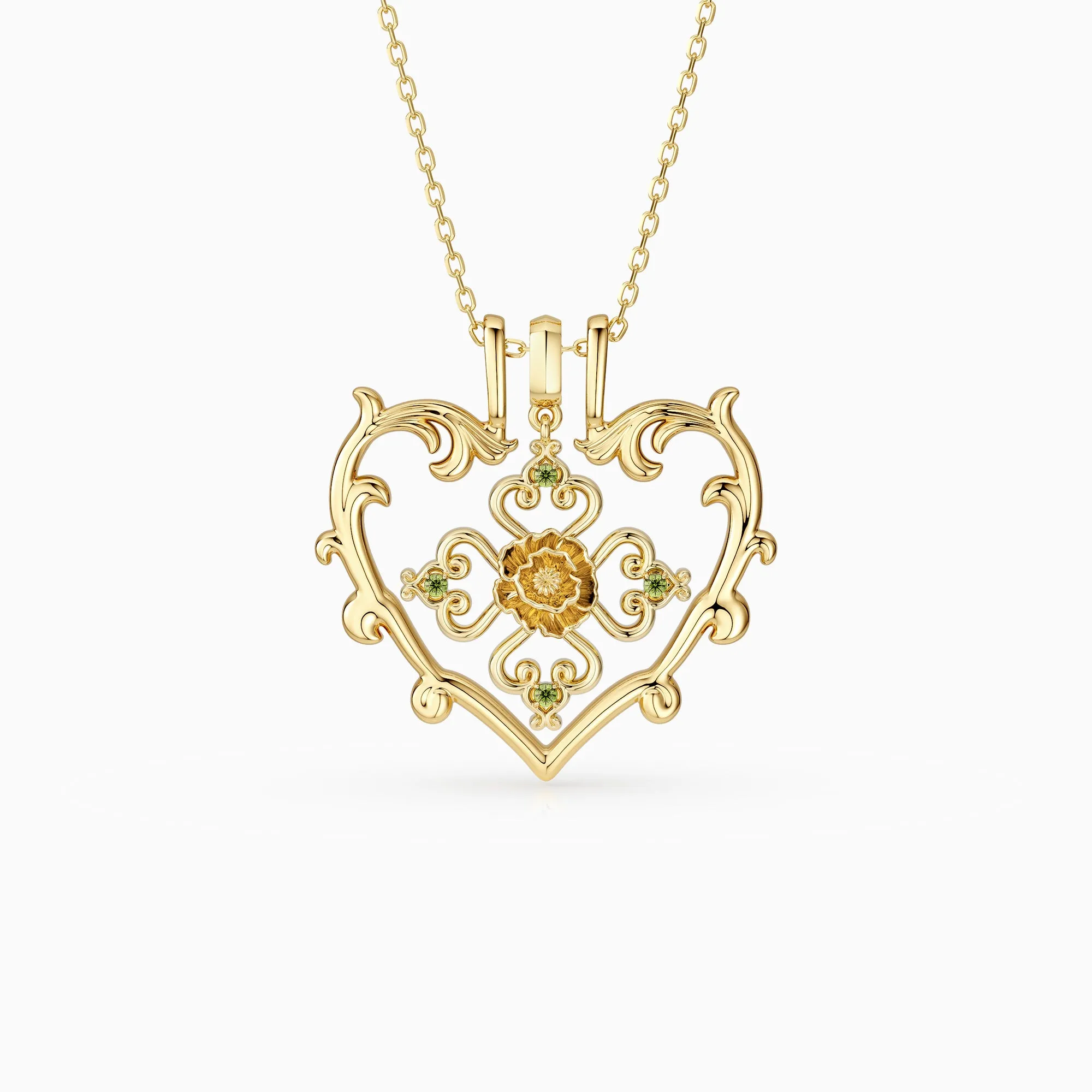 Sacred Bloom Poppy Love Birth Flower Necklace Set sold by Vanimy Jewelry