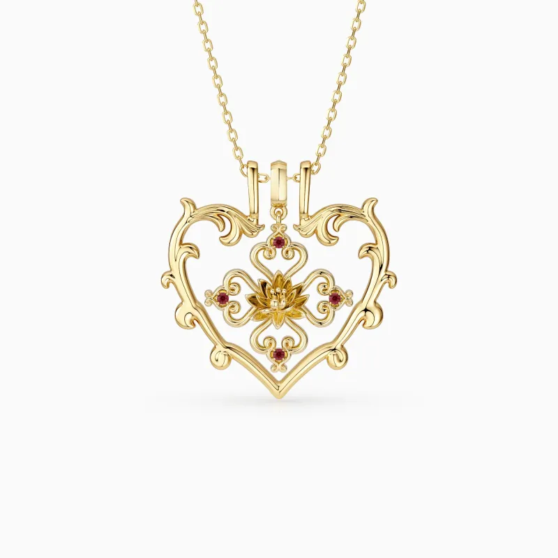 Sacred Bloom Water Lily Love Birth Flower Necklace Set sold by Vanimy Jewelry