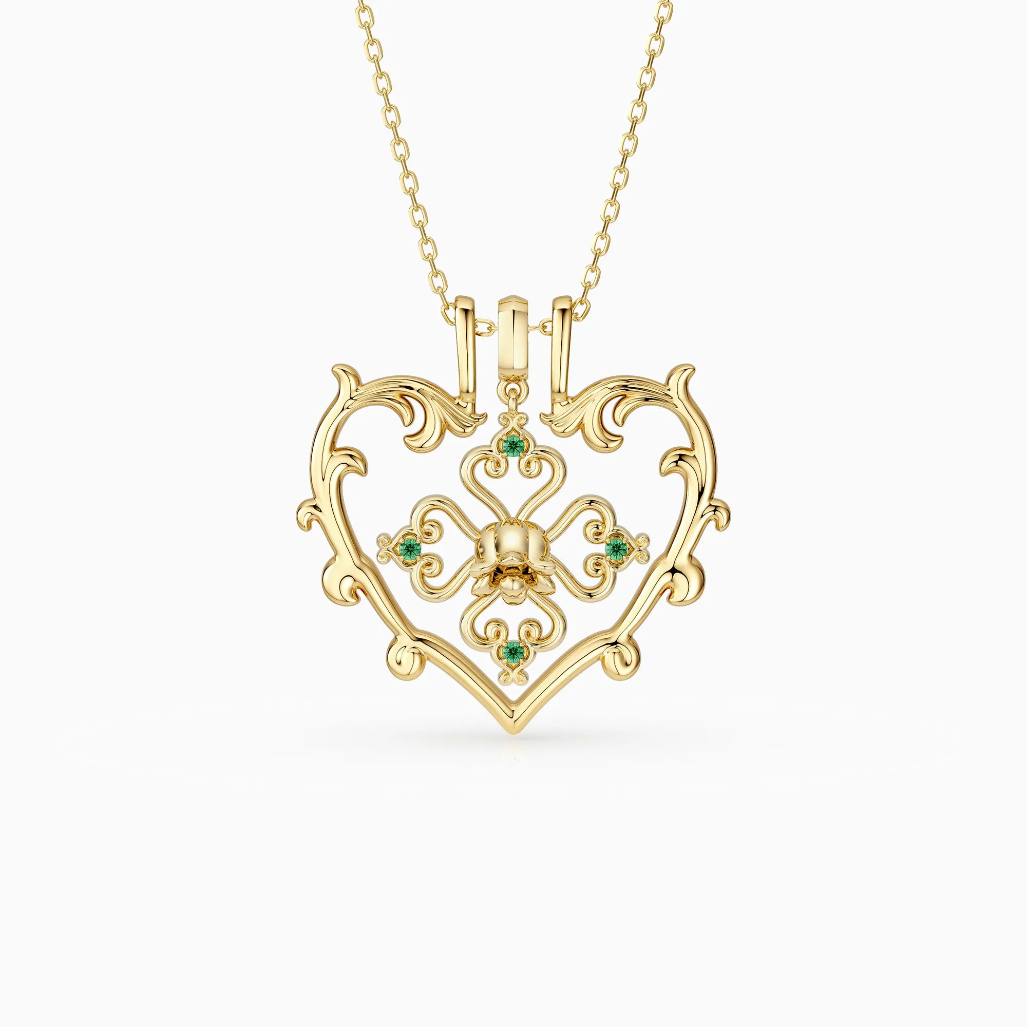 Sacred Bloom Lily of the Valley Love Birth Flower Necklace Set sold by Vanimy Jewelry