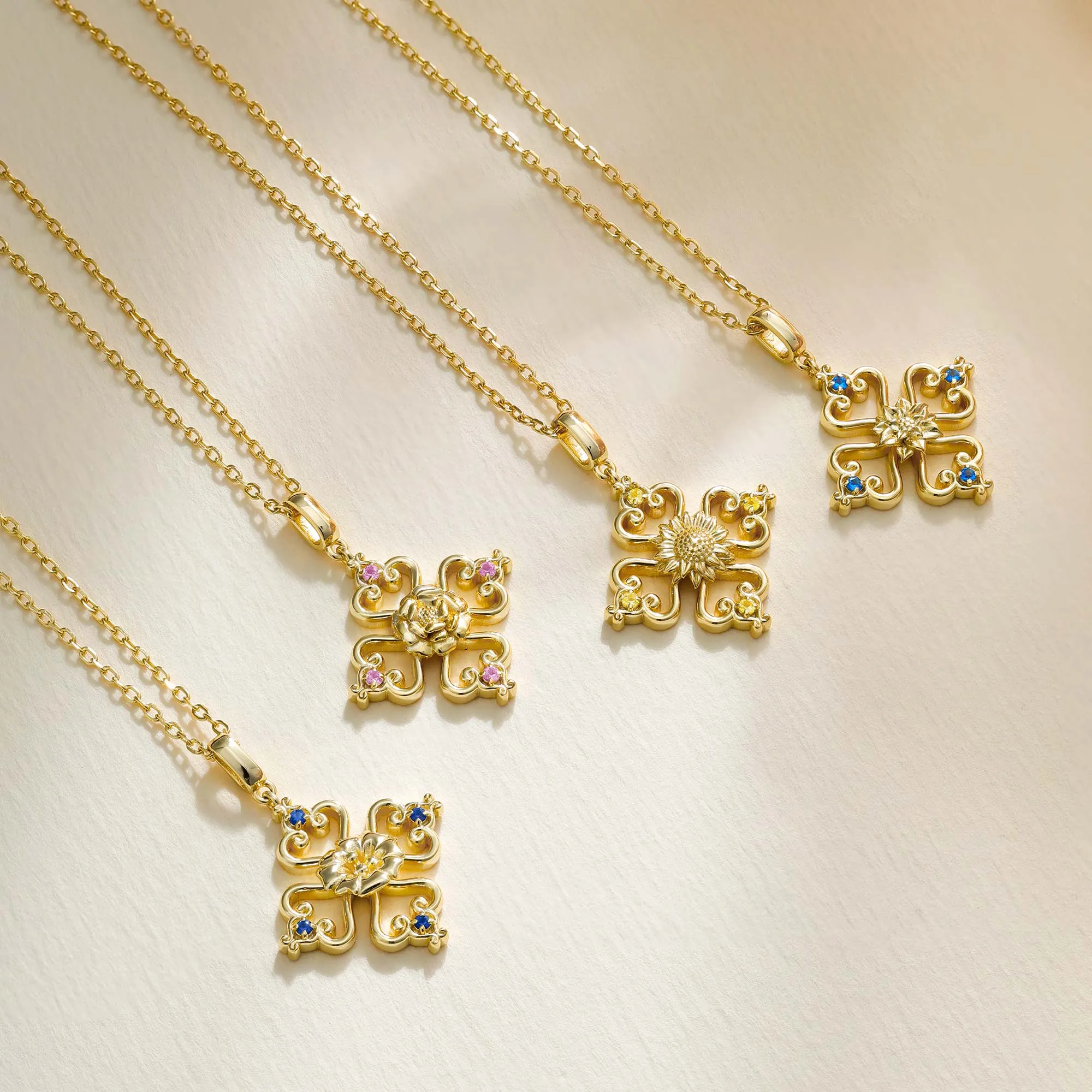 Sacred Bloom Morning Glory Love Birth Flower Necklace sold by Vanimy Jewelry product image thumbnail 3