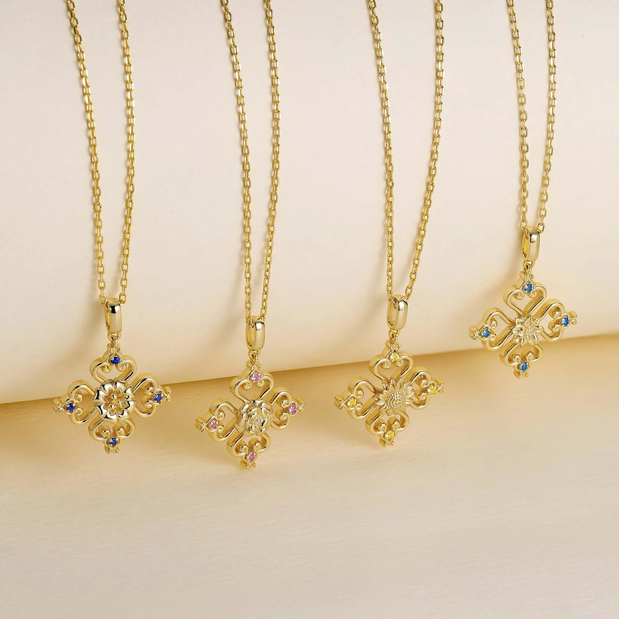 Sacred Bloom Morning Glory Love Birth Flower Necklace sold by Vanimy Jewelry product image thumbnail 4