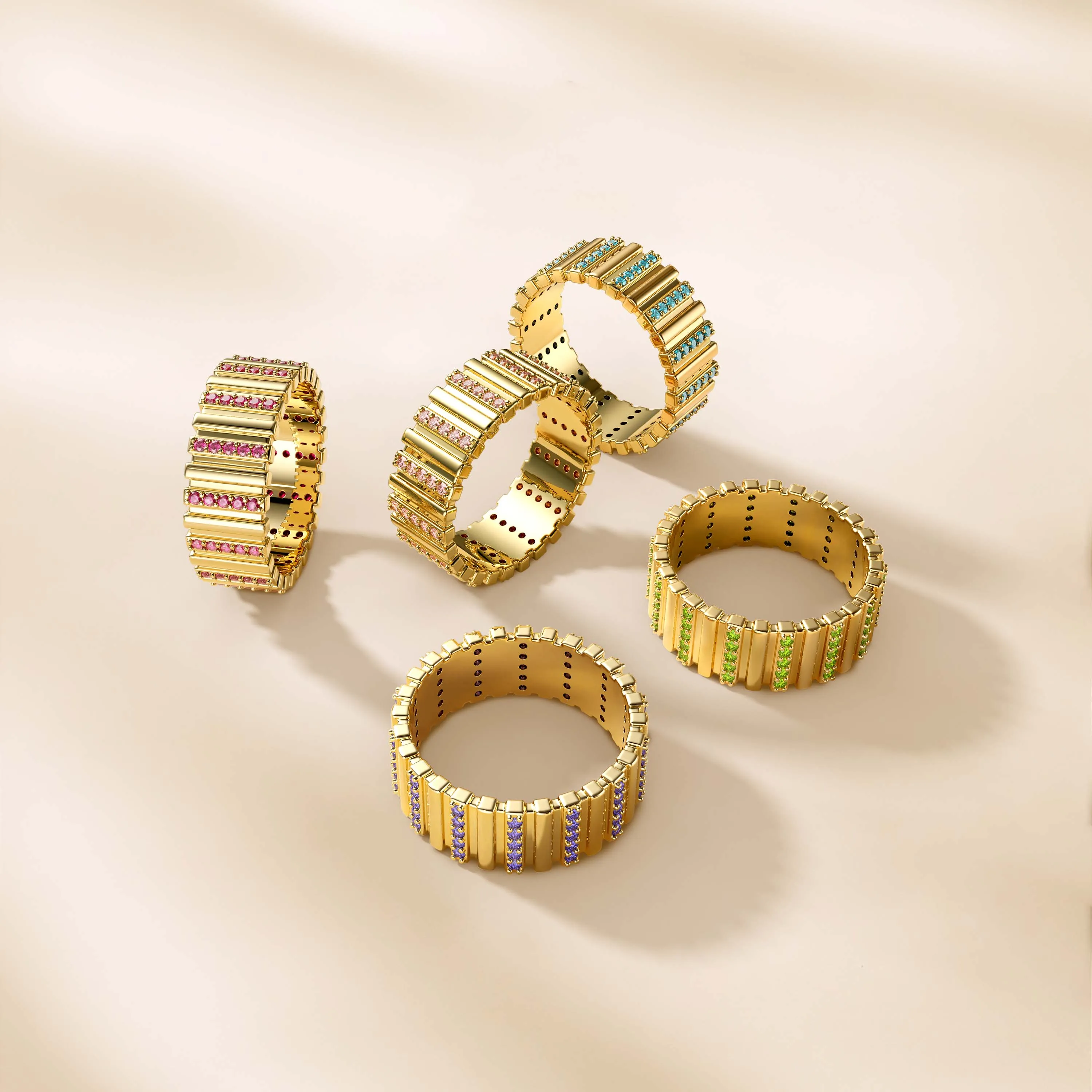 Thick Fluted Cigar Ring sold by Vanimy Jewelry product image thumbnail 2