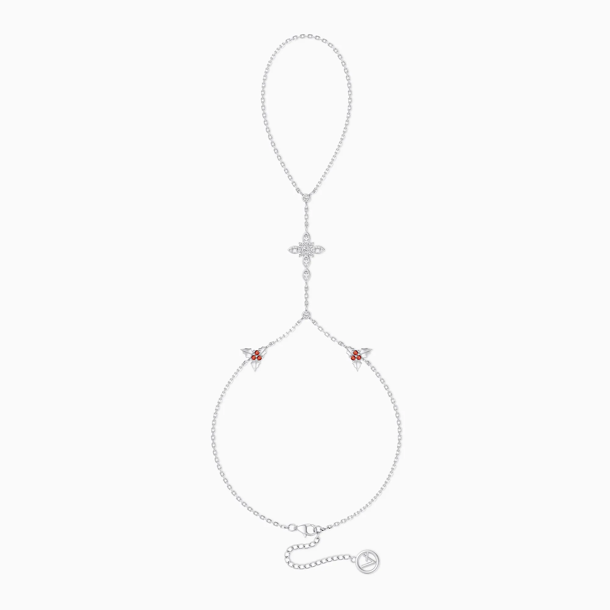 Byzantine Cross Holly December Birth Flower Hand Chain sold by Vanimy Jewelry product image thumbnail 2