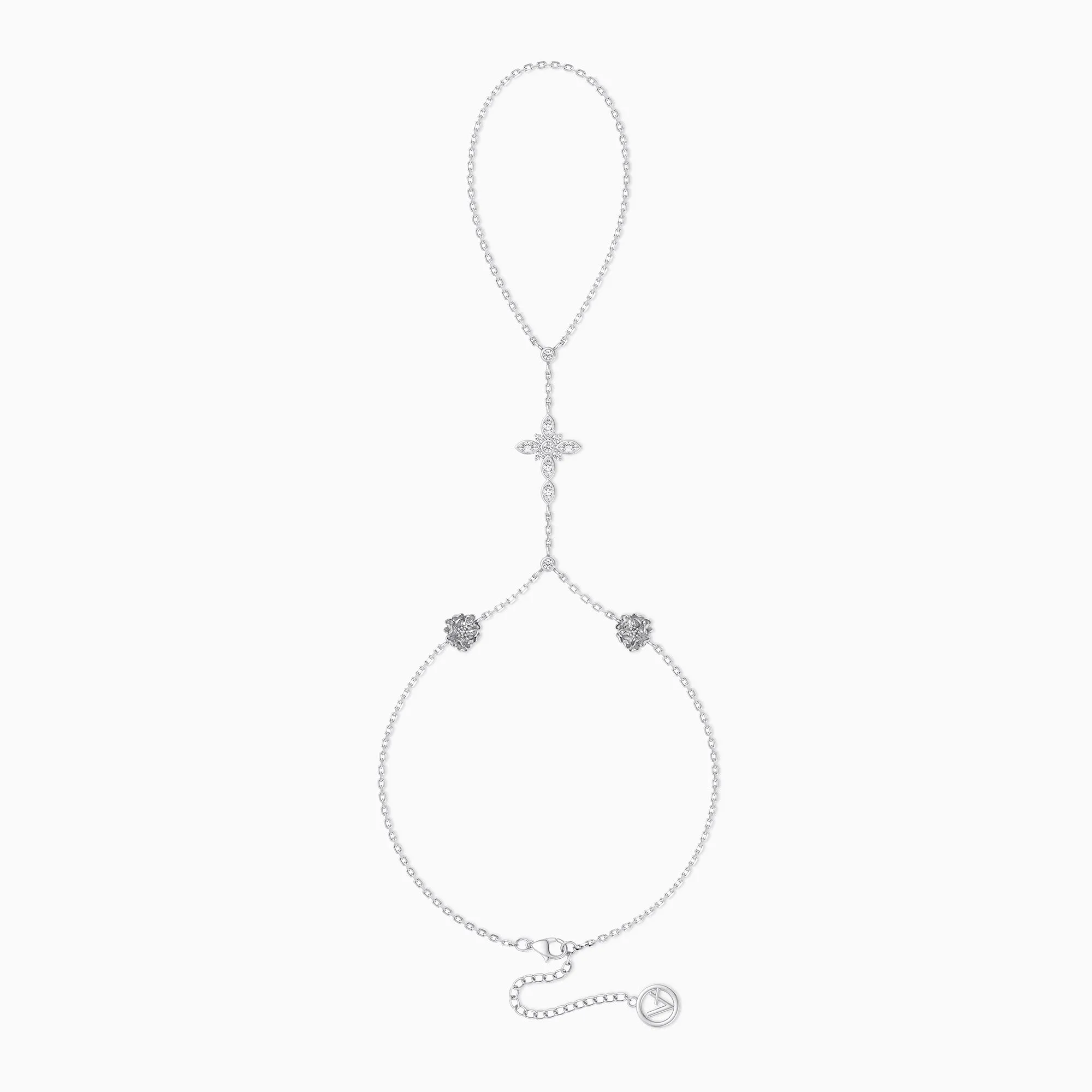 Byzantine Cross Marigold October Birth Flower Hand Chain sold by Vanimy Jewelry product image thumbnail 2