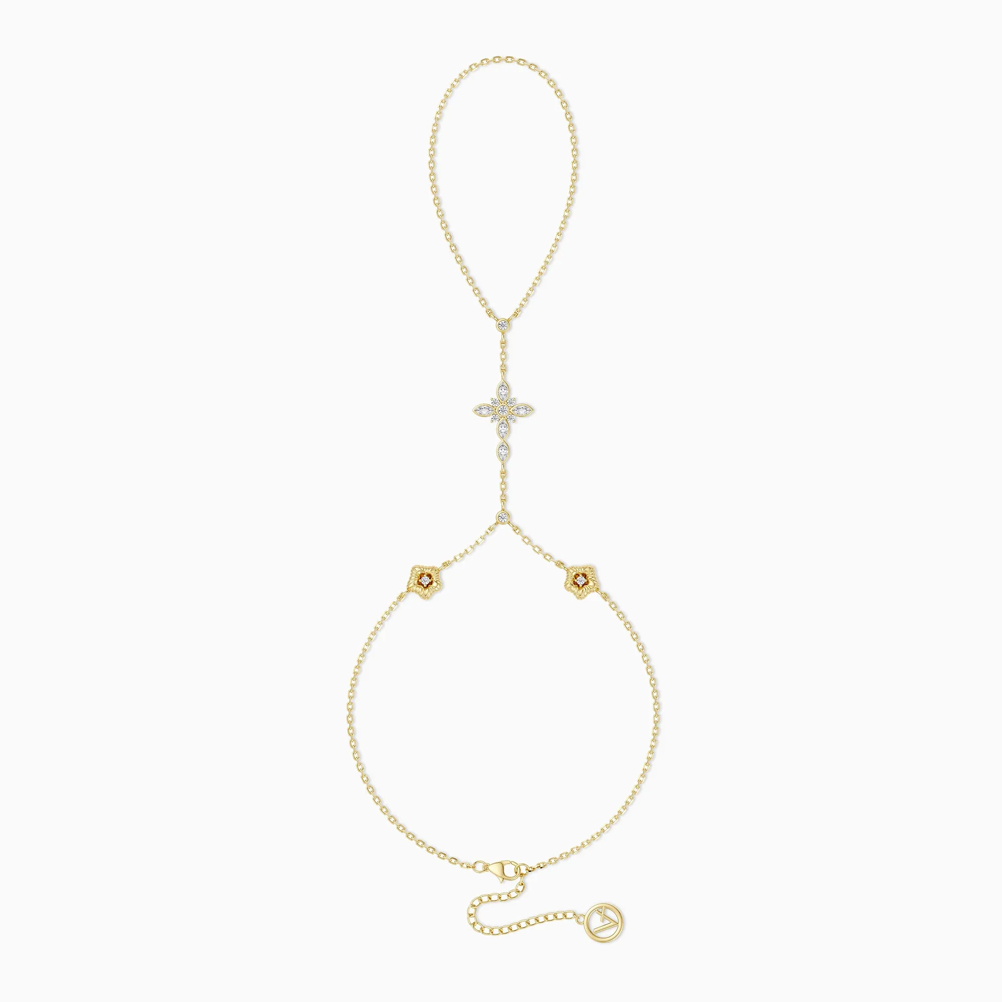 Byzantine Cross Morning Glory September Birth Flower Hand Chain sold by Vanimy Jewelry