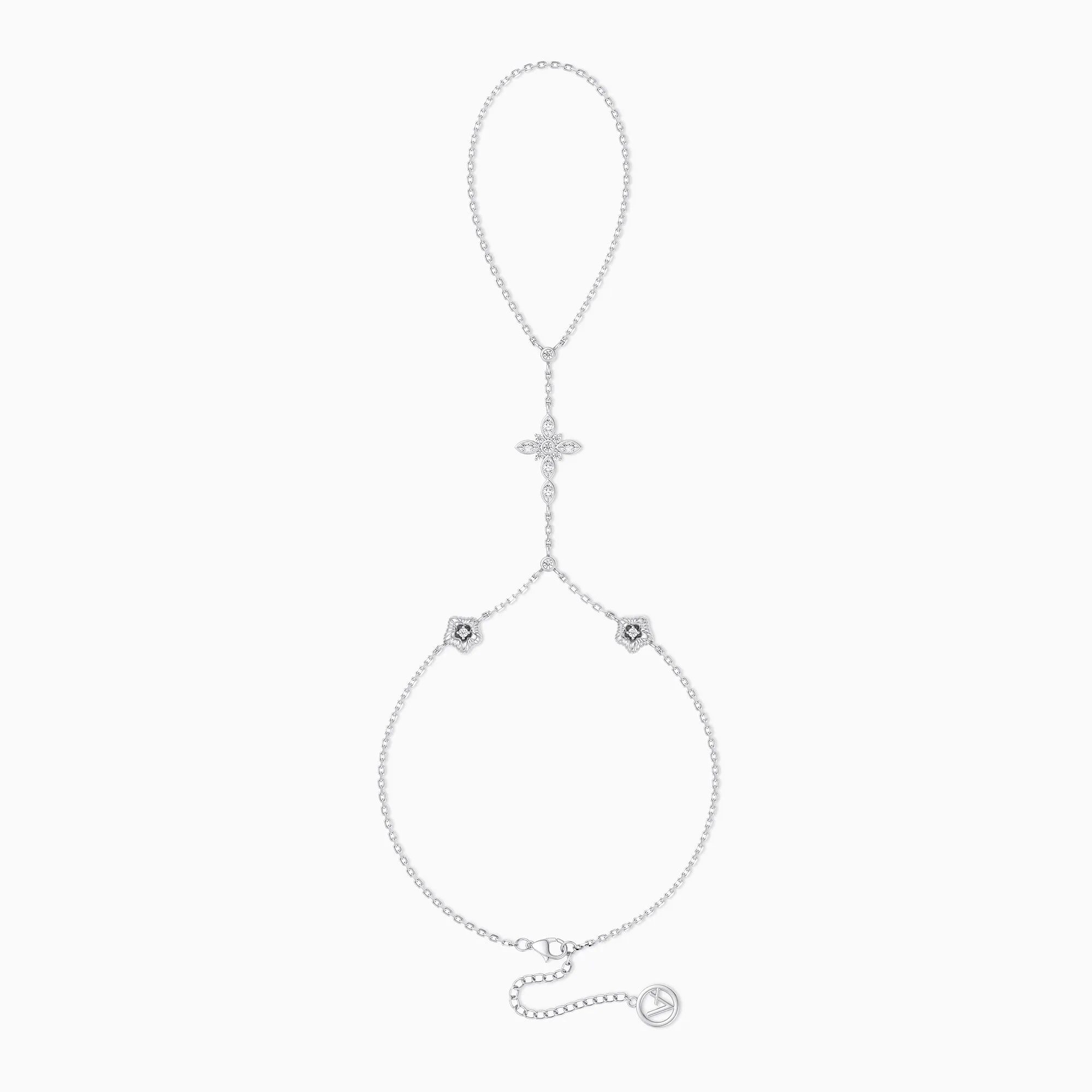 Byzantine Cross Morning Glory September Birth Flower Hand Chain sold by Vanimy Jewelry product image thumbnail 2