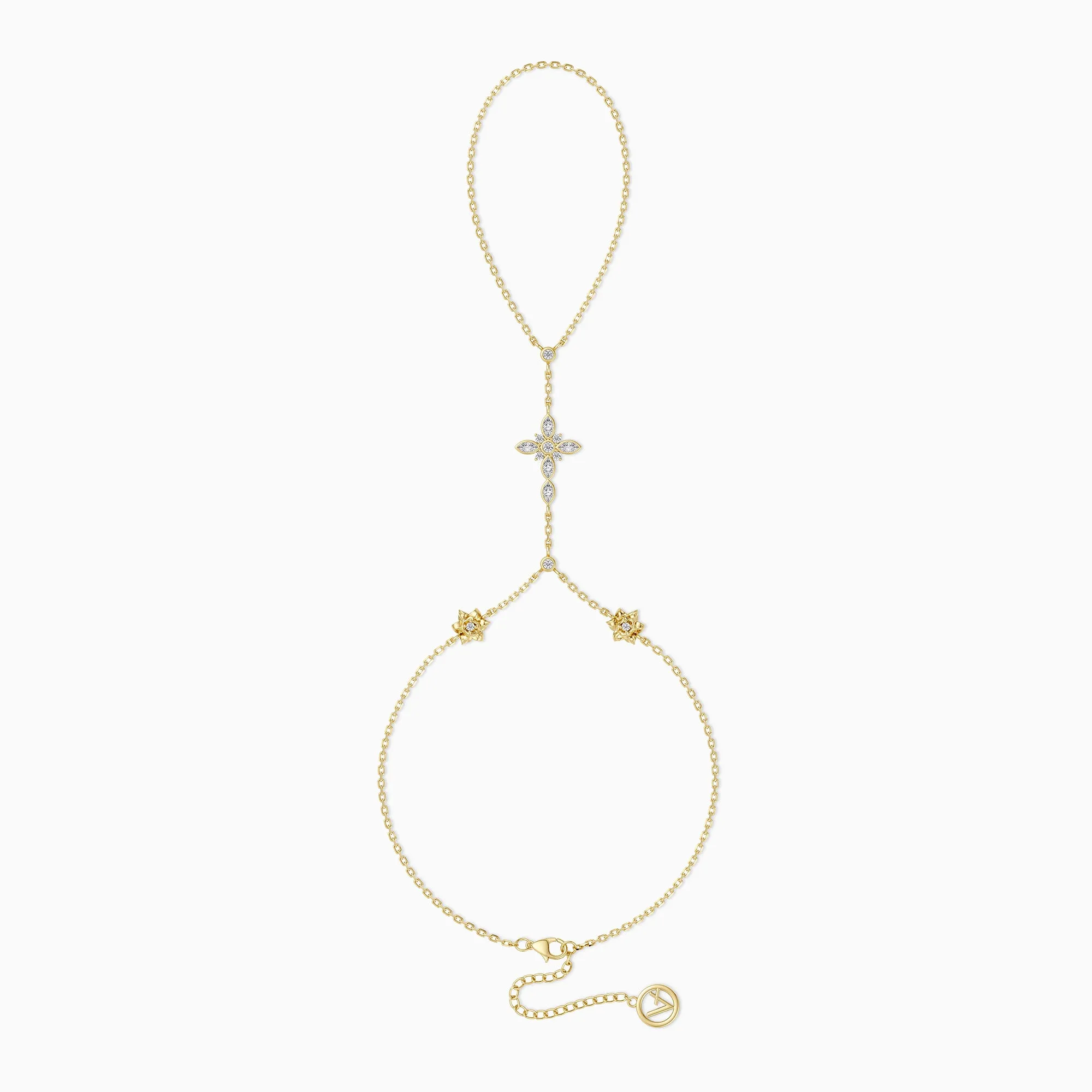 Byzantine Cross Birth Flower Hand Chain sold by Vanimy Jewelry product image thumbnail 5