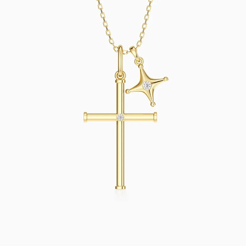 Guiding Star Cross Necklace sold by Vanimy Jewelry