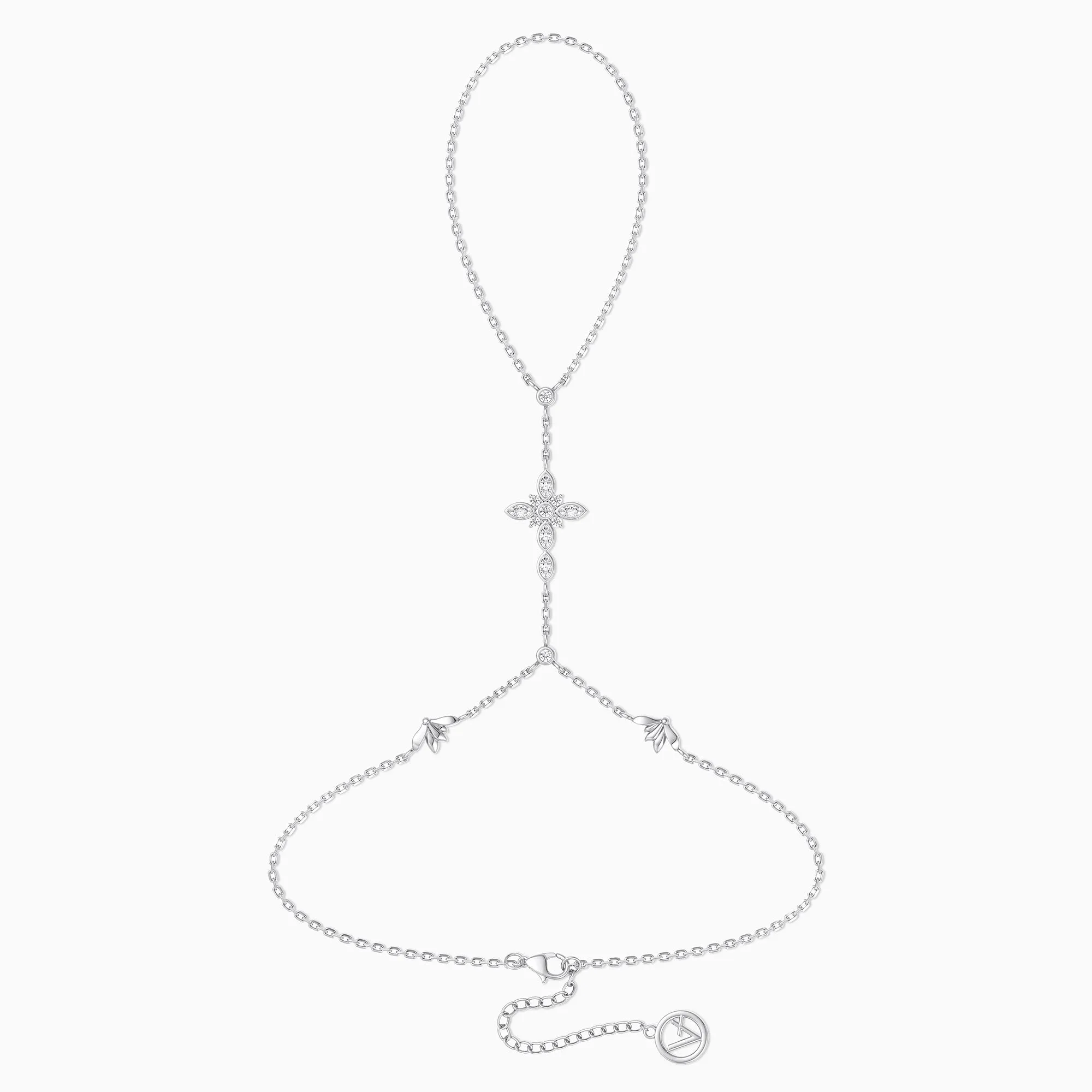 Byzantine Cross Snowdrop January Birth Flower Hand Chain sold by Vanimy Jewelry product image thumbnail 4