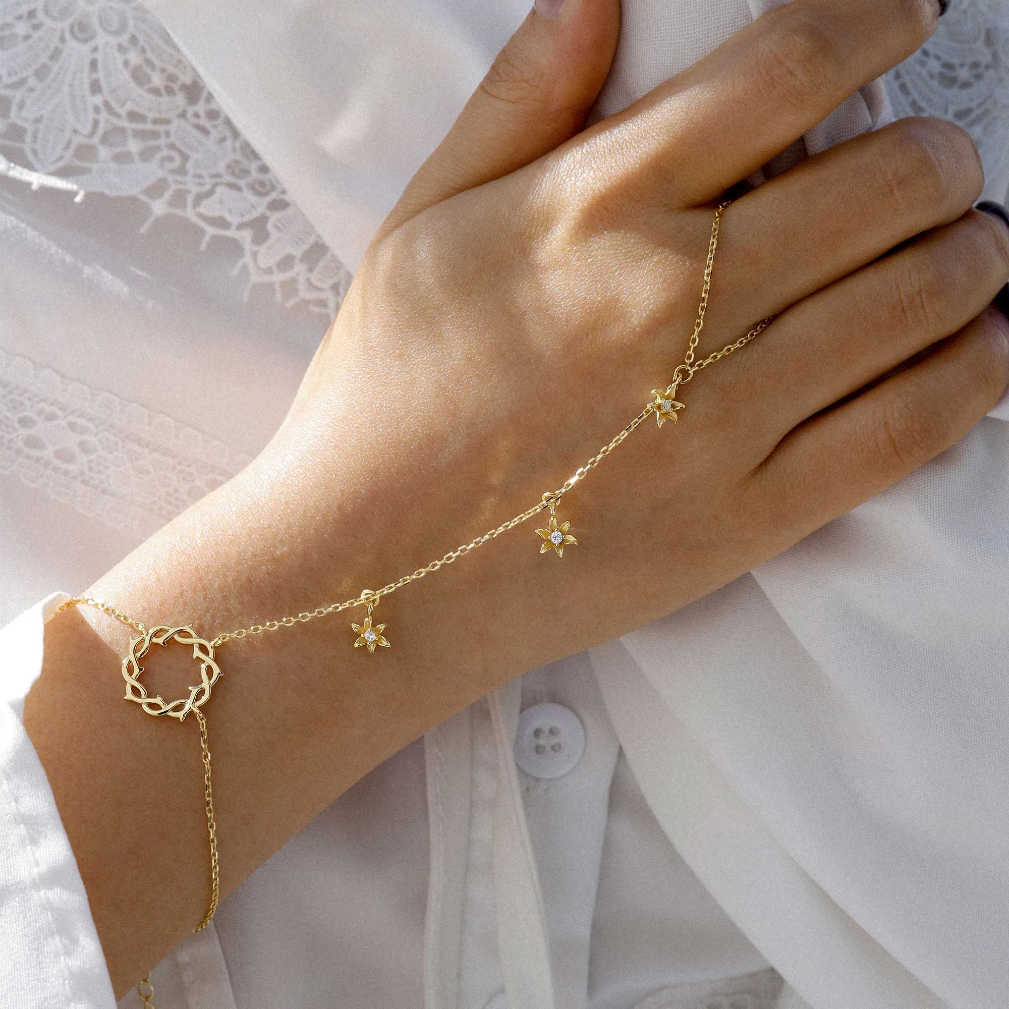 Lily in Grace Hand Chain sold by Vanimy Jewelry product image thumbnail 2