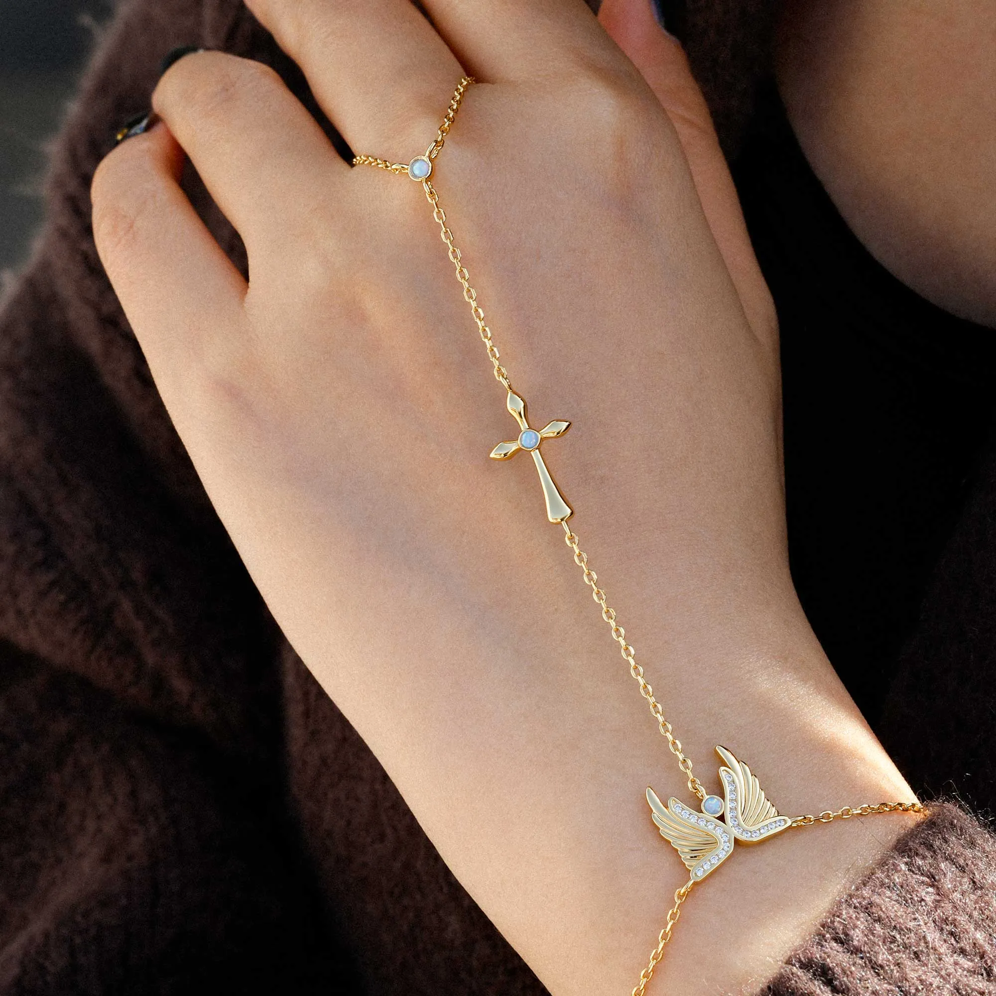 Wings of Light Hand Chain sold by Vanimy Jewelry product image thumbnail 2