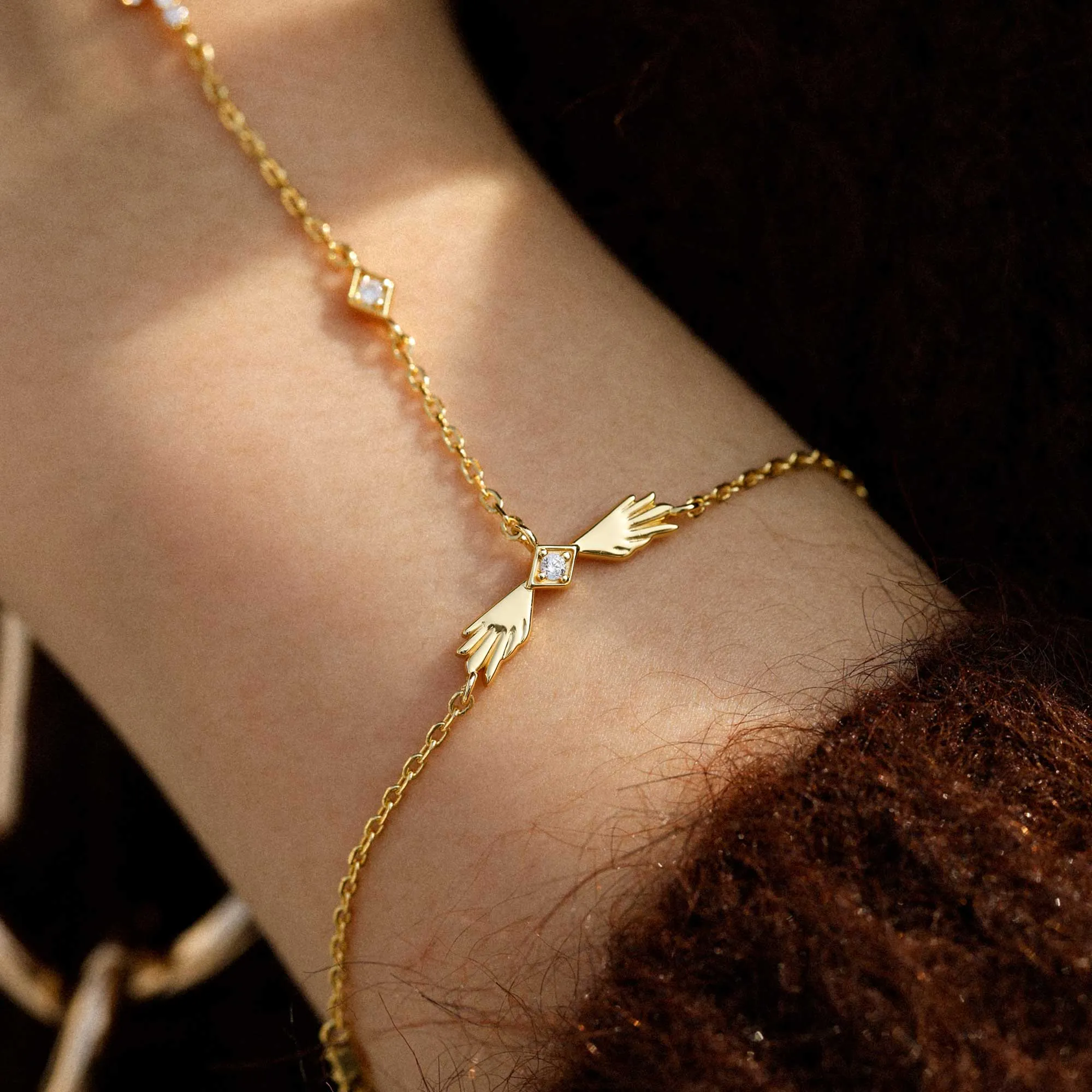 Cherub Wings Hand Chain sold by Vanimy Jewelry product image thumbnail 5