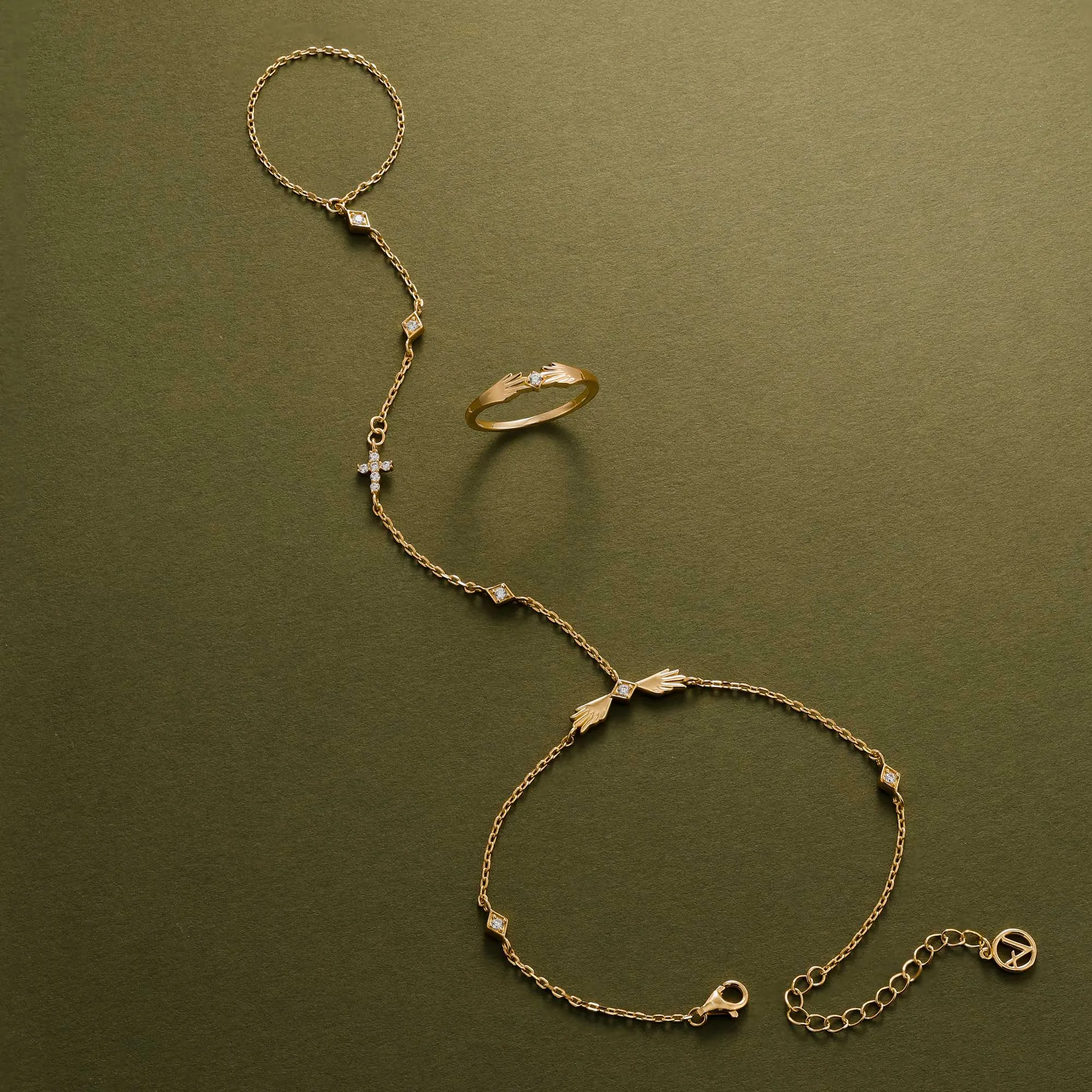 Cherub Wings Hand Chain sold by Vanimy Jewelry product image thumbnail 3