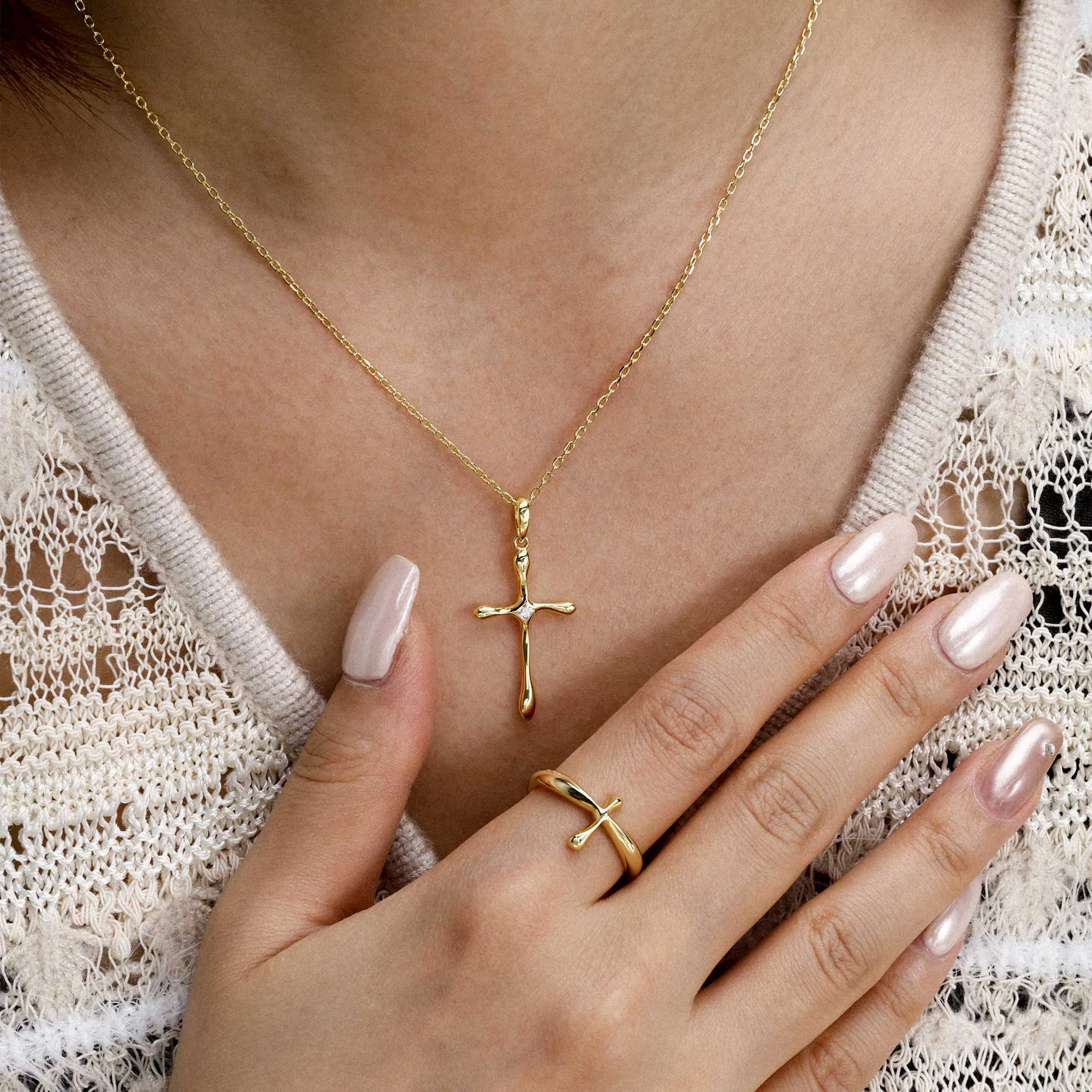 Fluid Cross Ring sold by Vanimy Jewelry product image thumbnail 5