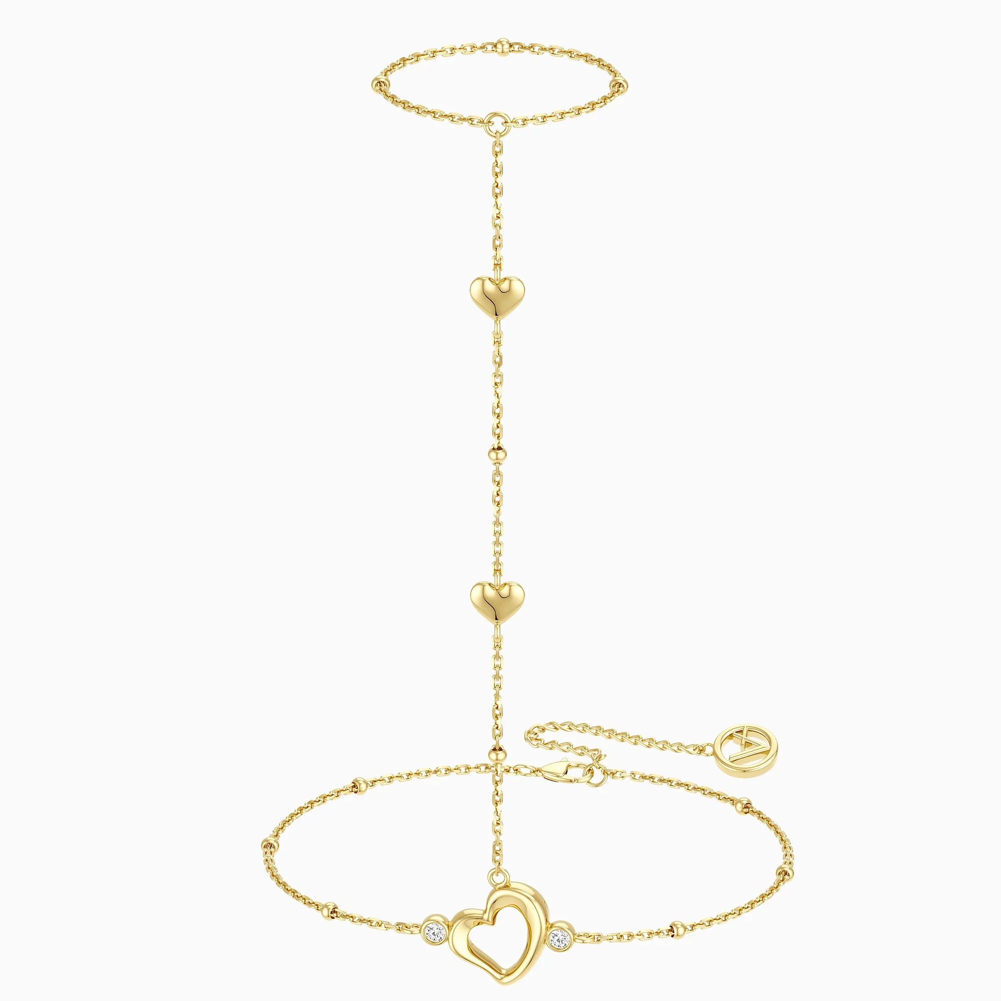 Aria Heart Hand Chain sold by Vanimy Jewelry