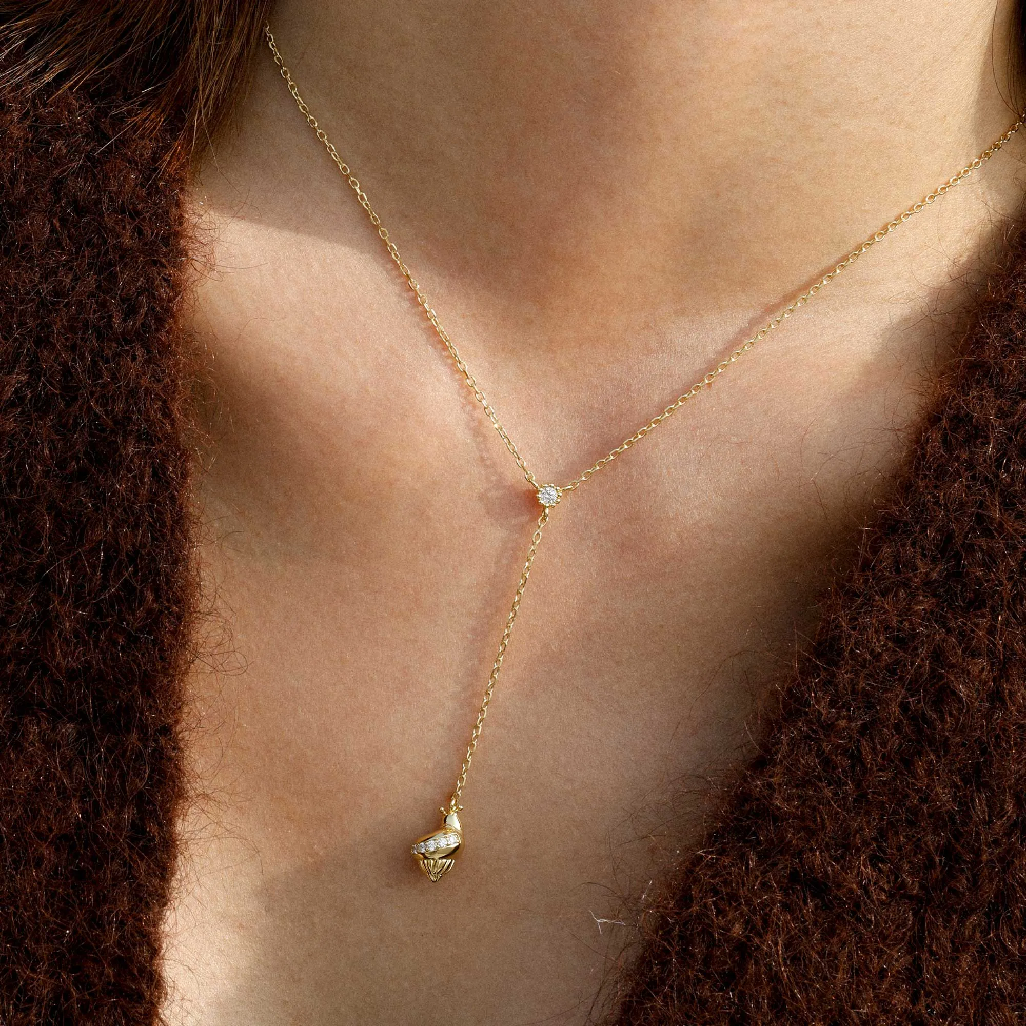 Snail Y Necklace sold by Vanimy Jewelry product image thumbnail 2