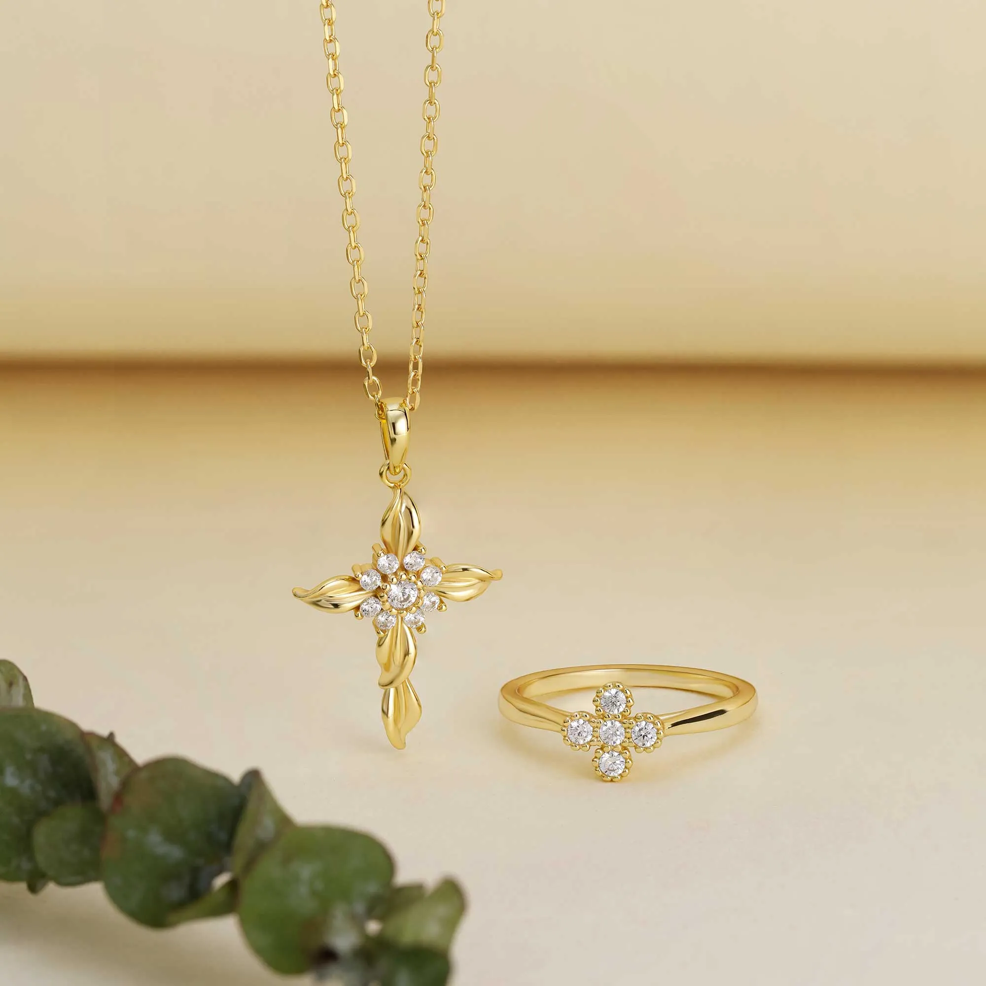 Vine Cross Pendant Necklace sold by Vanimy Jewelry product image thumbnail 5