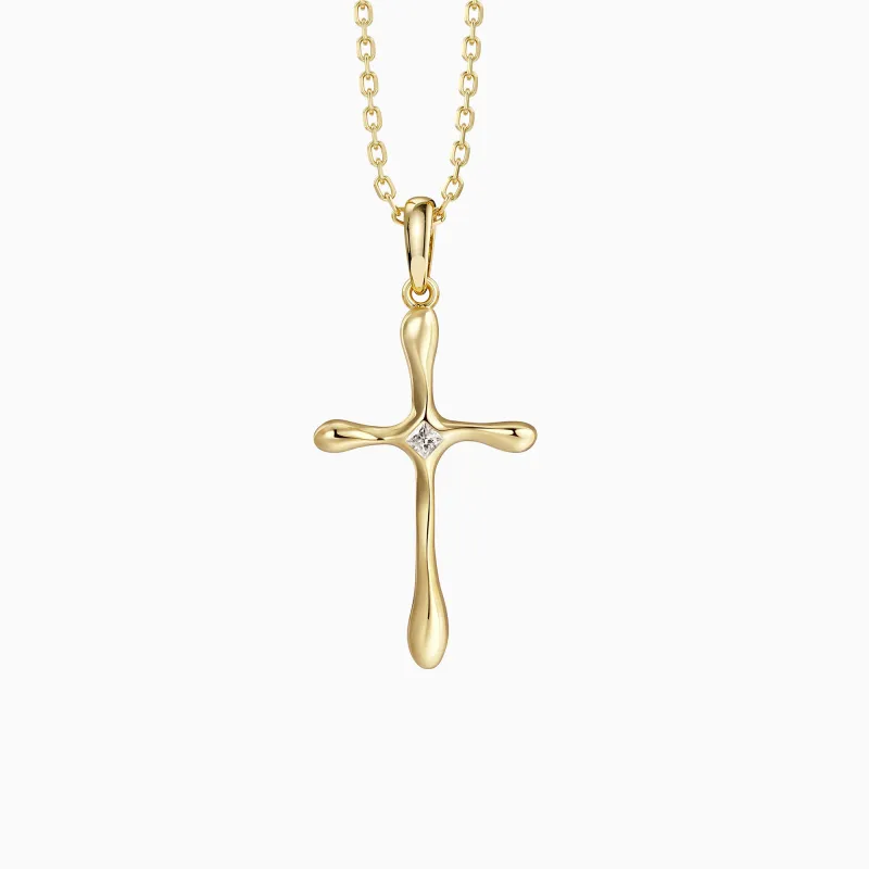 Fluid Cross Pendant Necklace sold by Vanimy Jewelry