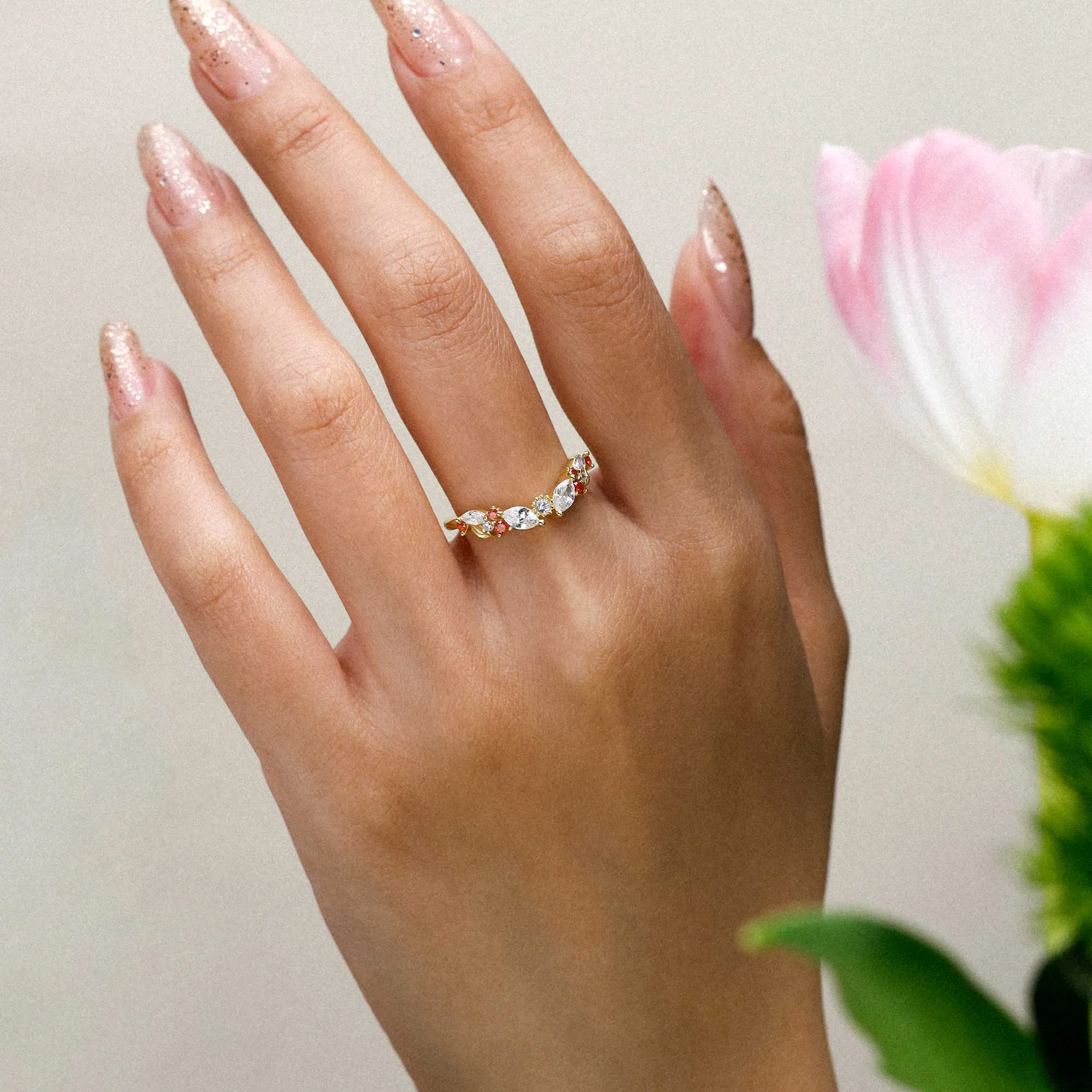 Marquise Bloom Stackable Ring sold by Vanimy Jewelry product image thumbnail 2