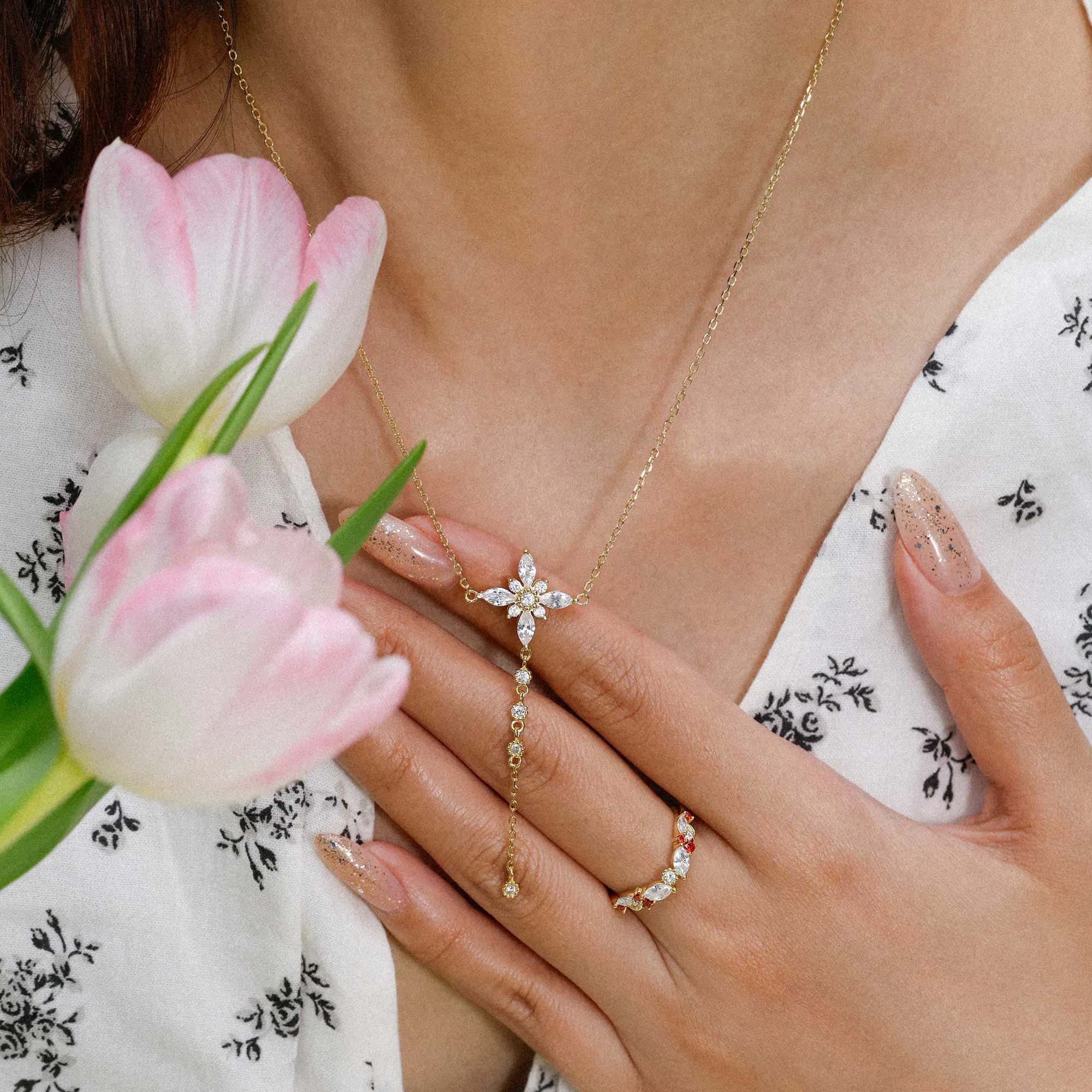 Marquise Bloom Stackable Ring sold by Vanimy Jewelry product image thumbnail 5