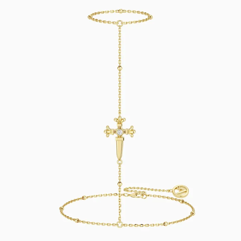 Verity Sword Cross Hand Chain sold by Vanimy Jewelry
