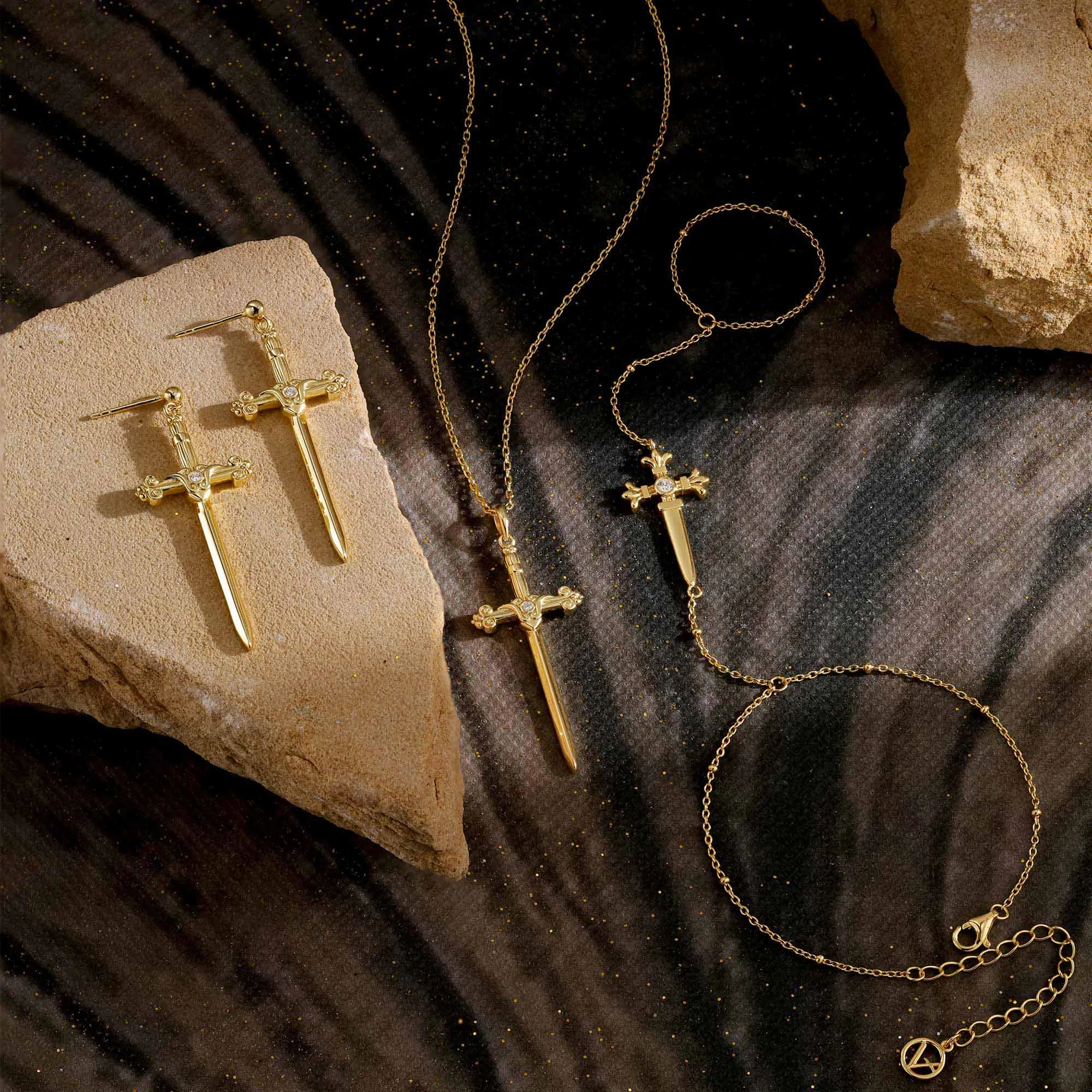 Verity Sword Cross Hand Chain sold by Vanimy Jewelry product image thumbnail 4