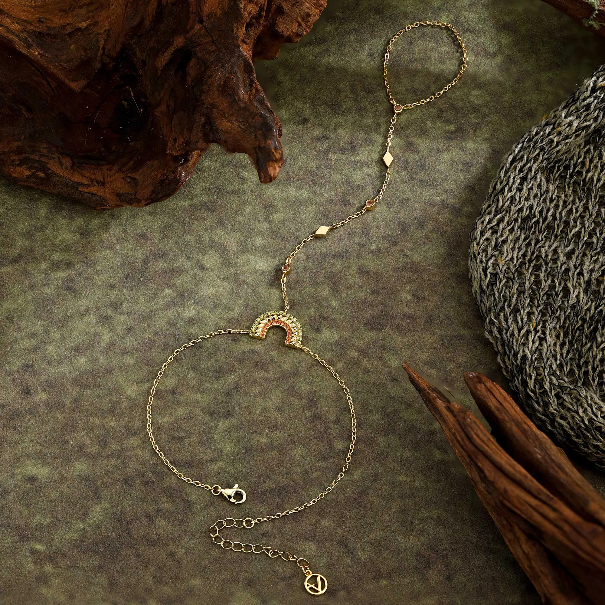 Noah Rainbow Hand Chain sold by Vanimy Jewelry product image thumbnail 3