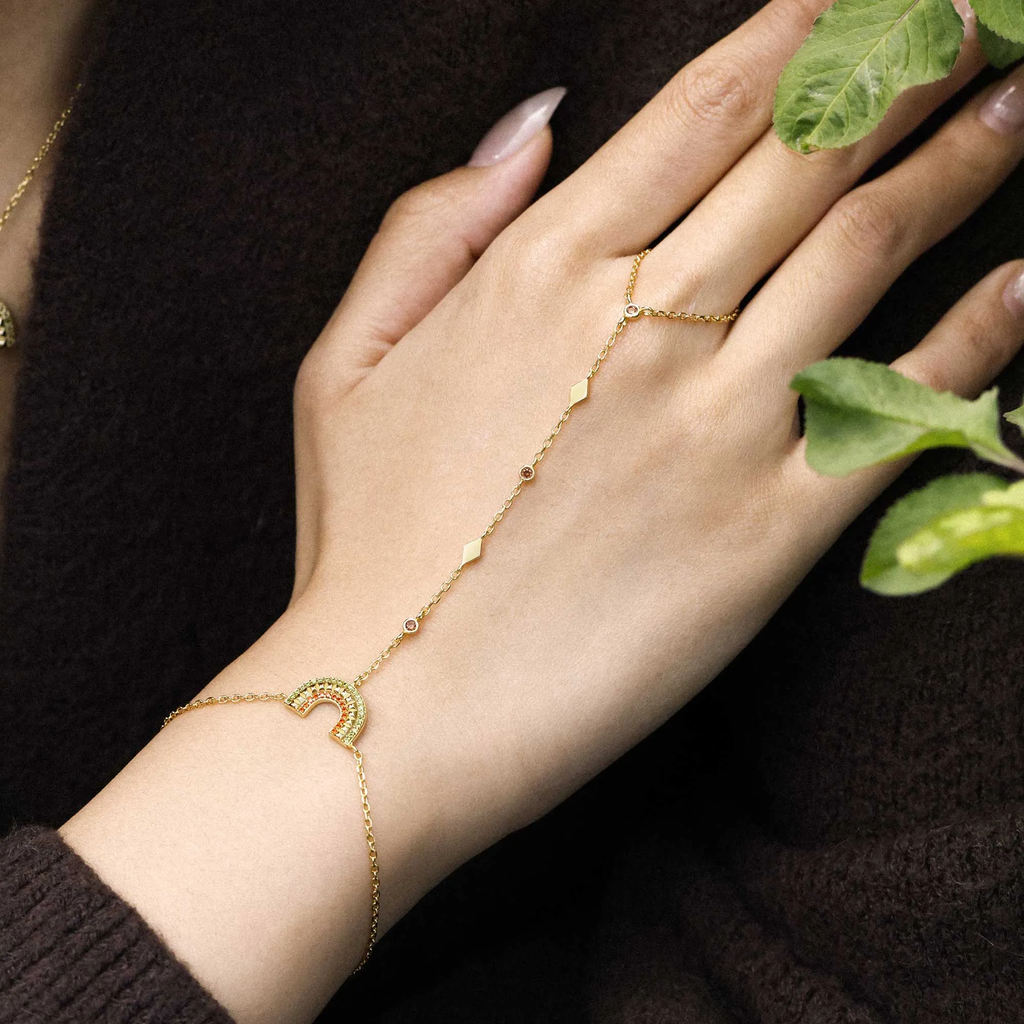 Noah Rainbow Hand Chain sold by Vanimy Jewelry product image thumbnail 2