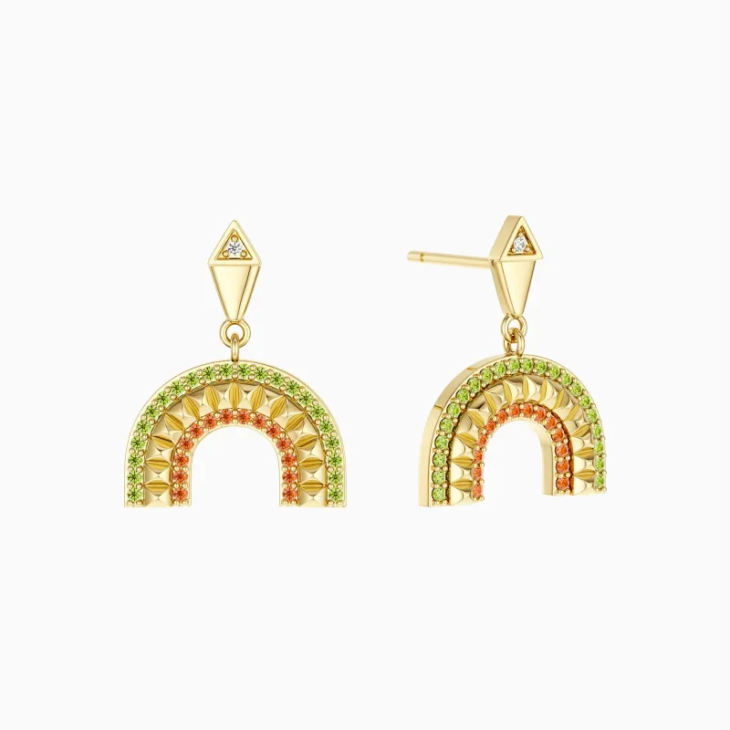 Noah Rainbow Drop Earrings made by Vanimy Jewelry