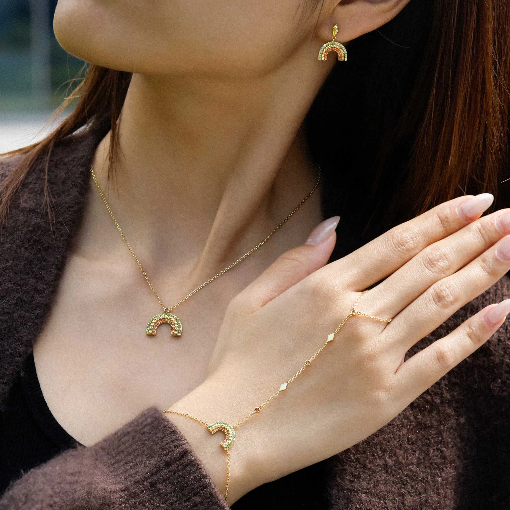 Noah Rainbow Drop Earrings sold by Vanimy Jewelry product image thumbnail 5