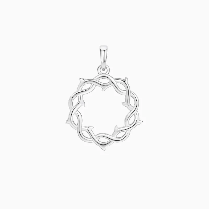 14K Solid Gold Crown of Thorns Pendant made by Vanimy Jewelry