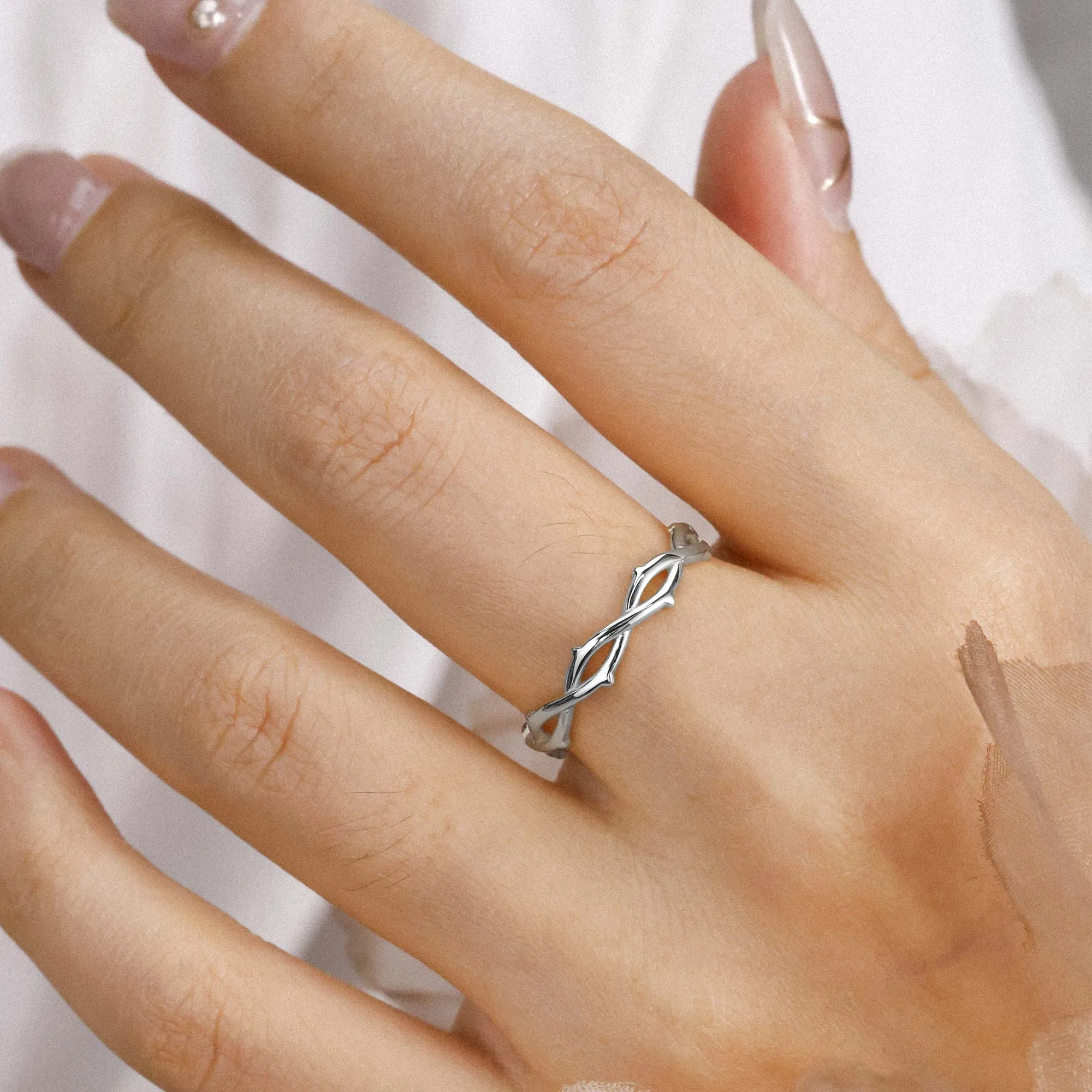 Solid Gold Crown of Thorns Band sold by Vanimy Jewelry product image thumbnail 3