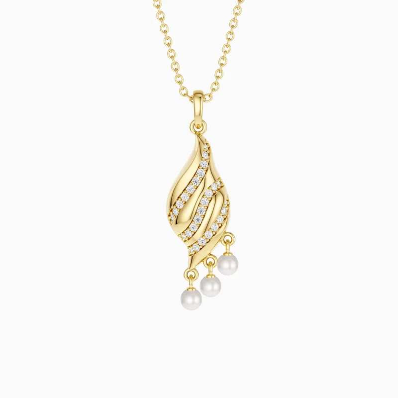 Molten Grace Pearl Necklace made by Vanimy Jewelry