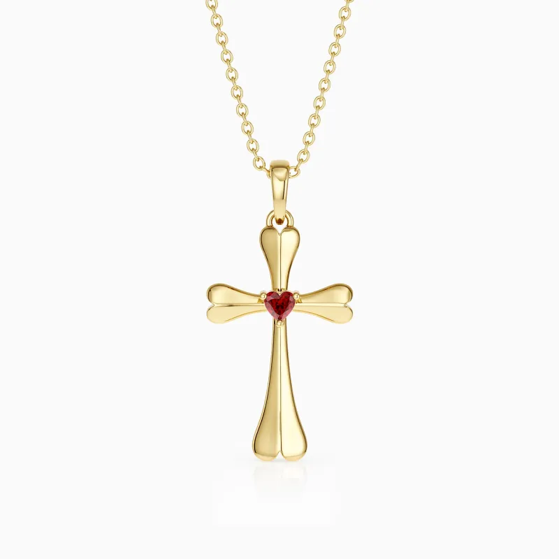 Heartfold Cross Necklace made by Vanimy Jewelry