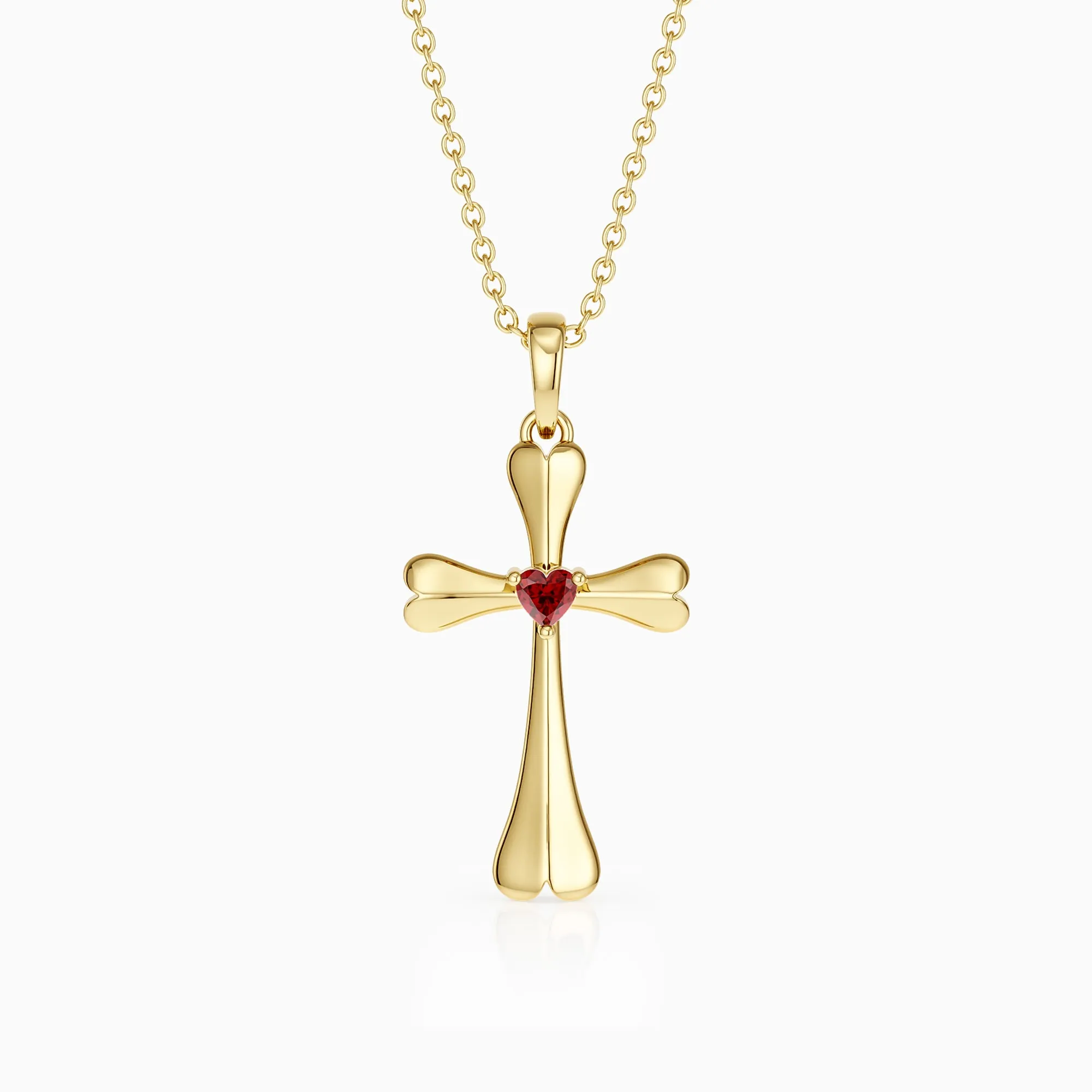 Heartfold Cross Necklace sold by Vanimy Jewelry