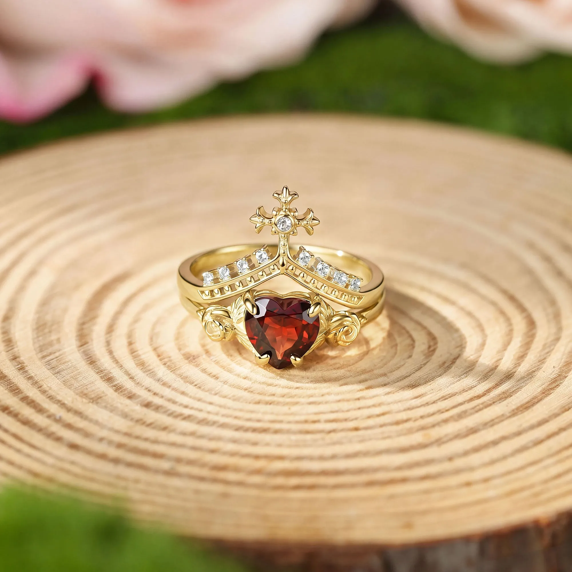 Lucia Cross Topaz V Shape Ring sold by Vanimy Jewelry product image thumbnail 5