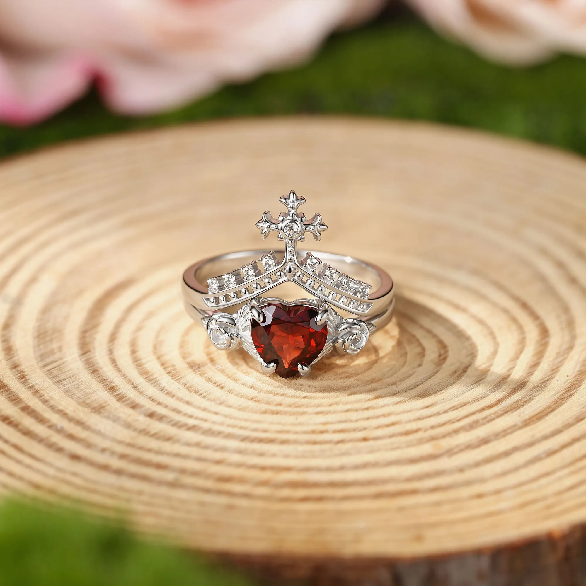 Lucia Cross Topaz V Shape Ring sold by Vanimy Jewelry product image thumbnail 5