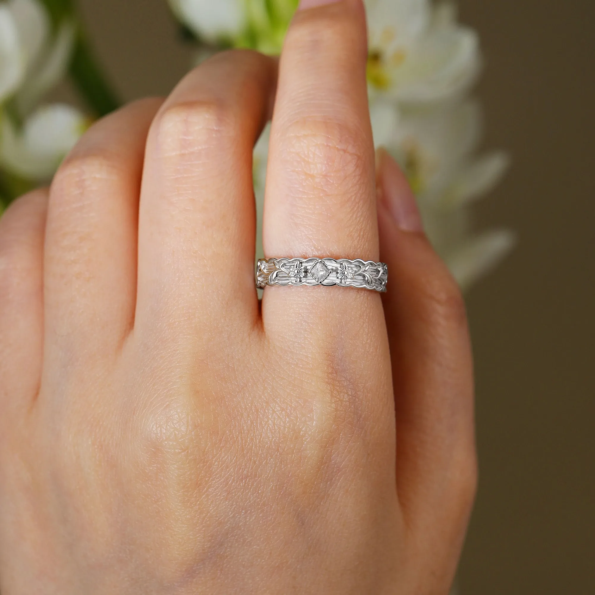 Lily Lumina White Topaz Band Ring sold by Vanimy Jewelry product image thumbnail 3