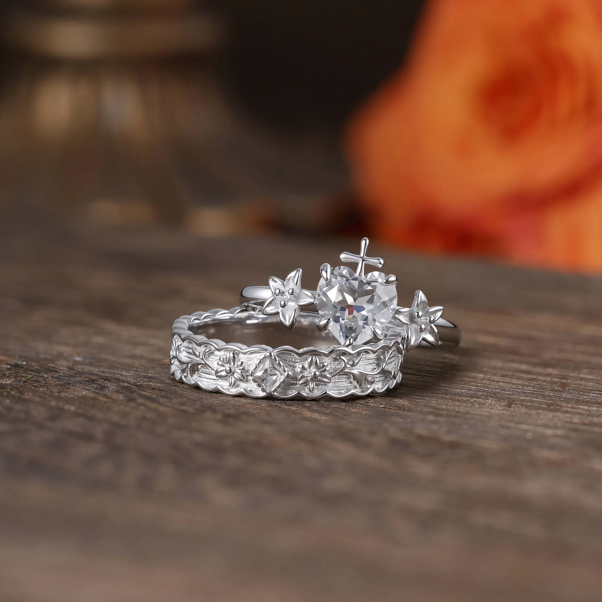 Lily Lumina White Topaz Band Ring sold by Vanimy Jewelry product image thumbnail 5